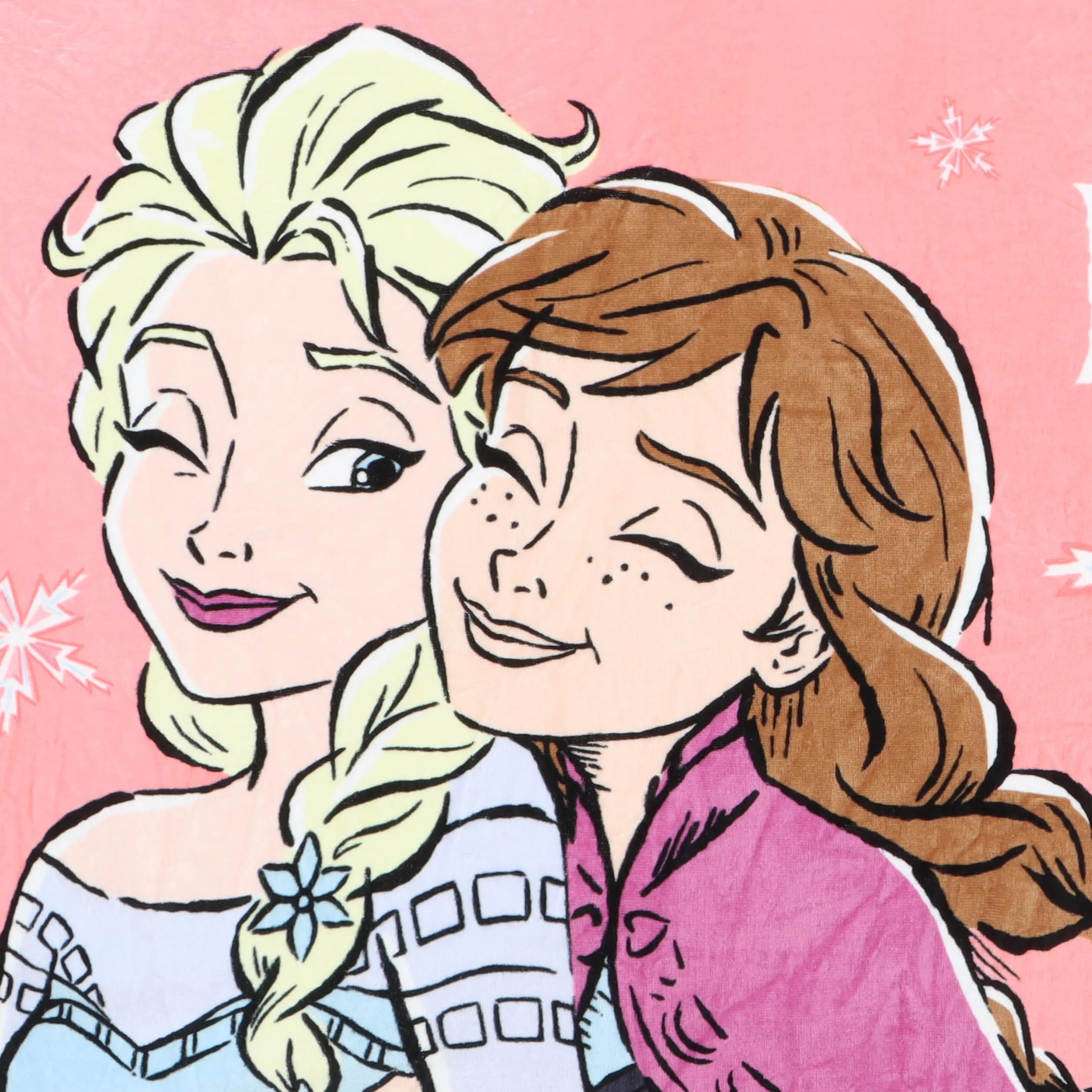 Disney Frozen Ręcznik Kąpielowy dla Dziewczynek, Elsa i Anna, Ręcznik z Kapturem do Noszenia, Plażowy i Basenowy, Różowy, Jeden Rozmiar