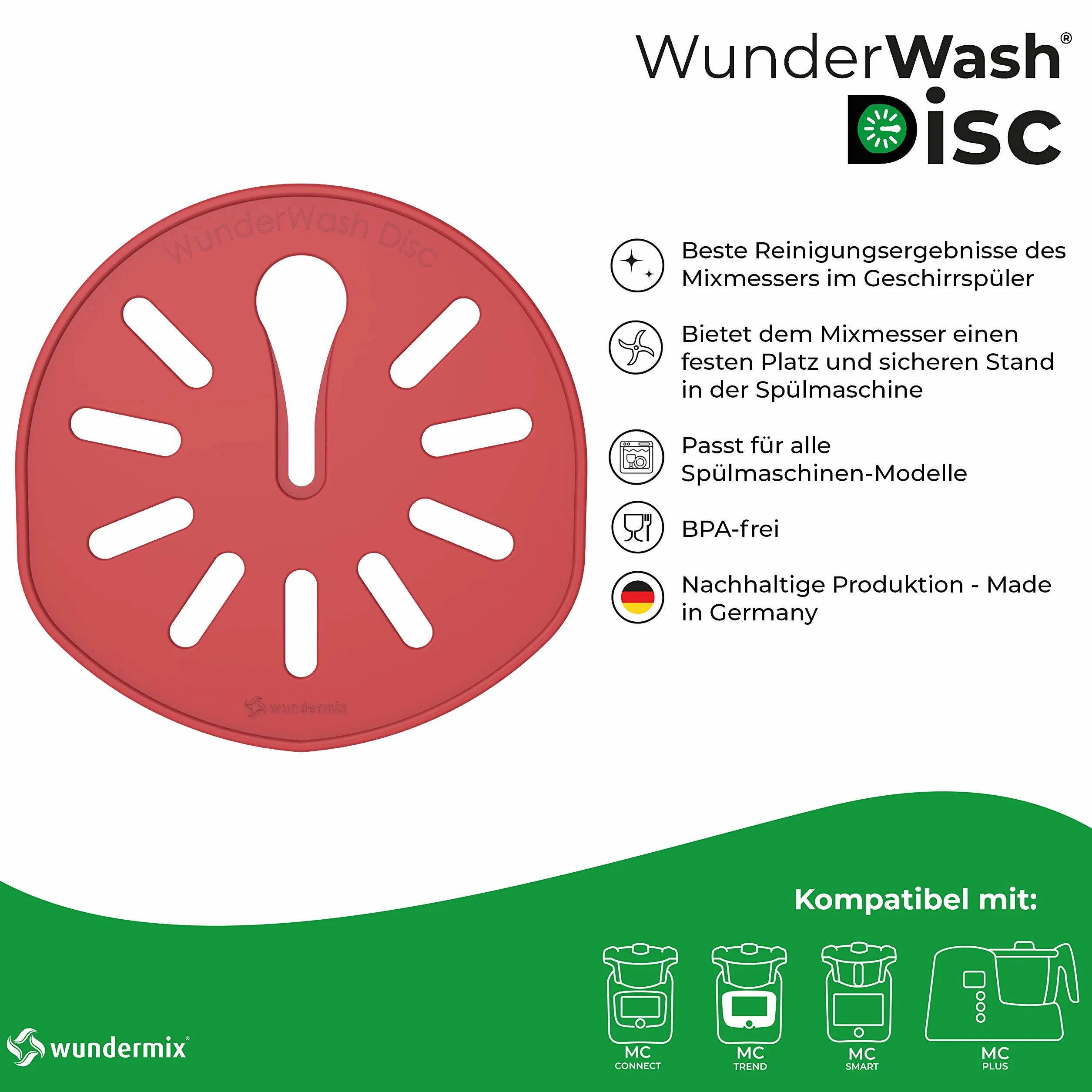 Wundermix WunderWash Disc Uchwyt na noże do zmywarki MC | Connect, Trend, Smart, Plus, praktyczne akcesoria do maszyny