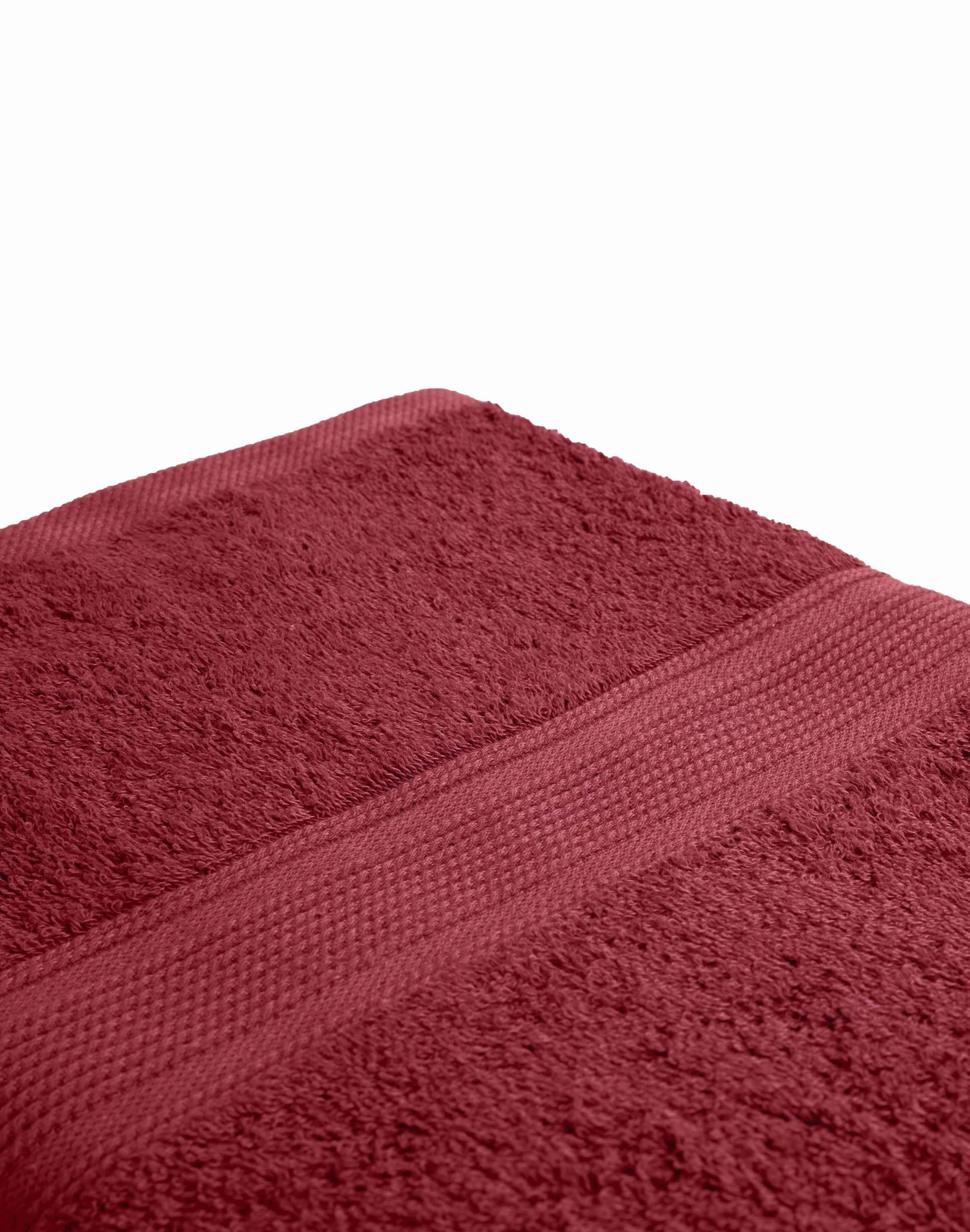 BaSaTex - Zestaw 6 ręczników dla gości - ręczniki z pętelką do zawieszenia z miękkiej bawełny o wymiarach 30 x 50 cm - ręczniki dla gości do czyszczenia rąk, certyfikat Öko-Tex Standard 100, bordowe