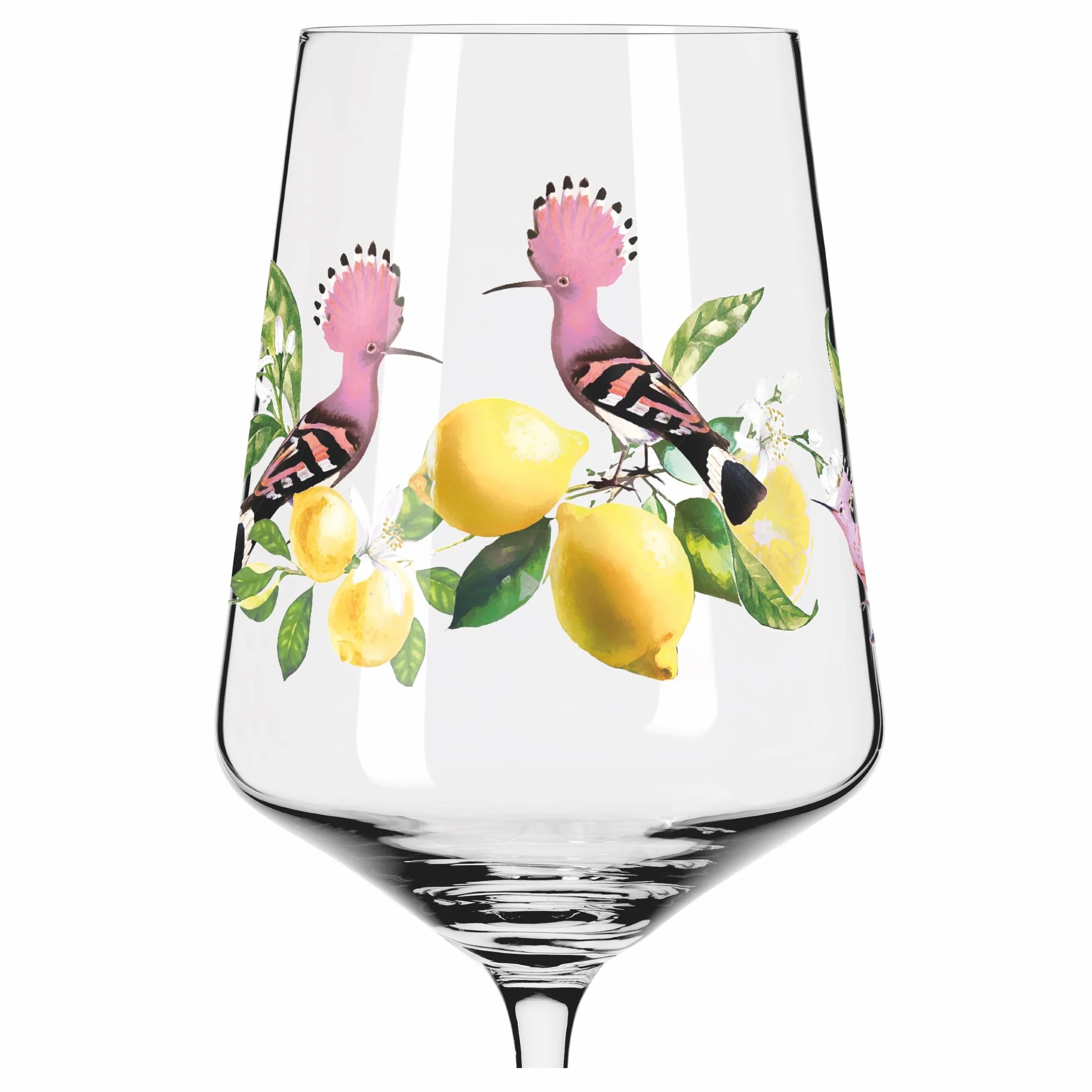 RITZENHOFF 6041005 Kieliszek do aperitifu, 500 ml, zestaw 2 sztuk, seria letnia rosa, do spryskiwacza, wąsy, motyw cytryny, wyprodukowano w Niemczech, żółty, zielony, różowy
