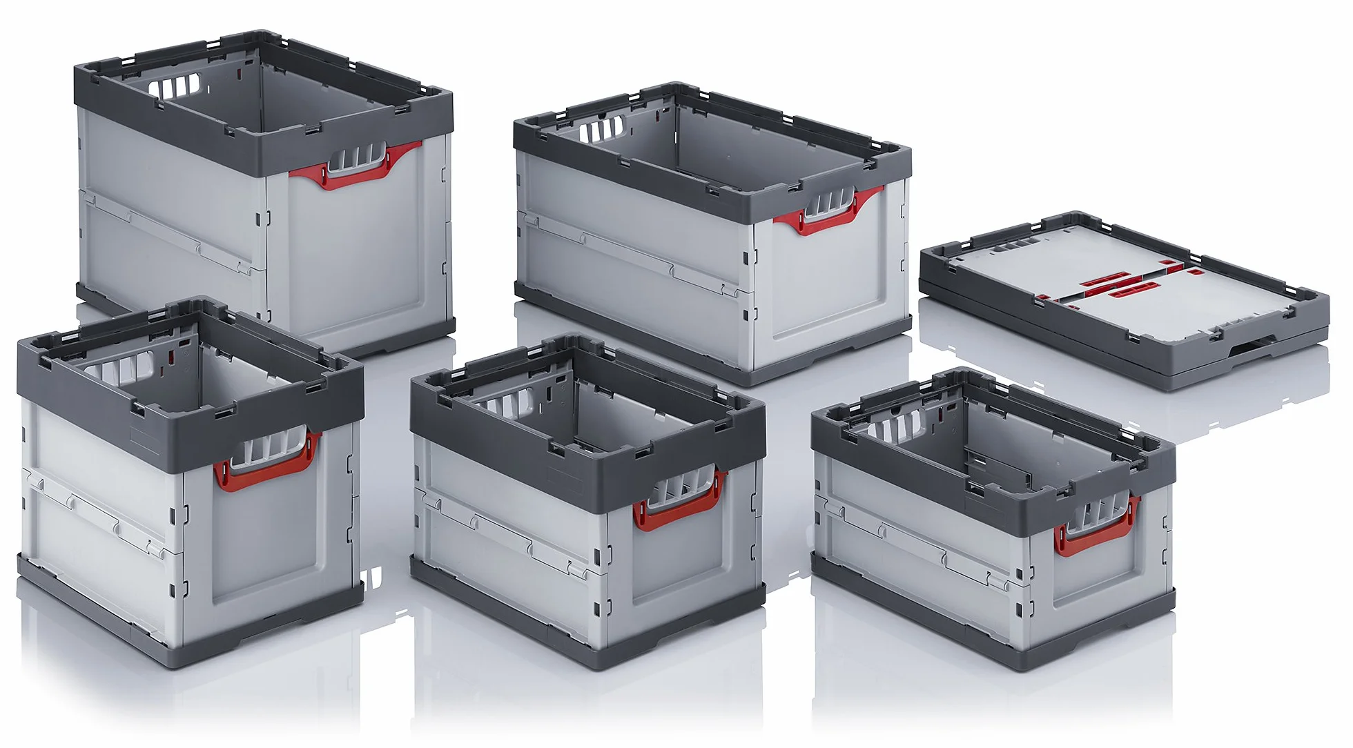 Auer Packaging 2 x profesjonalne składane pudełko 40 x 30 x 32 z pokrywą z calówką * zestaw 2 szt