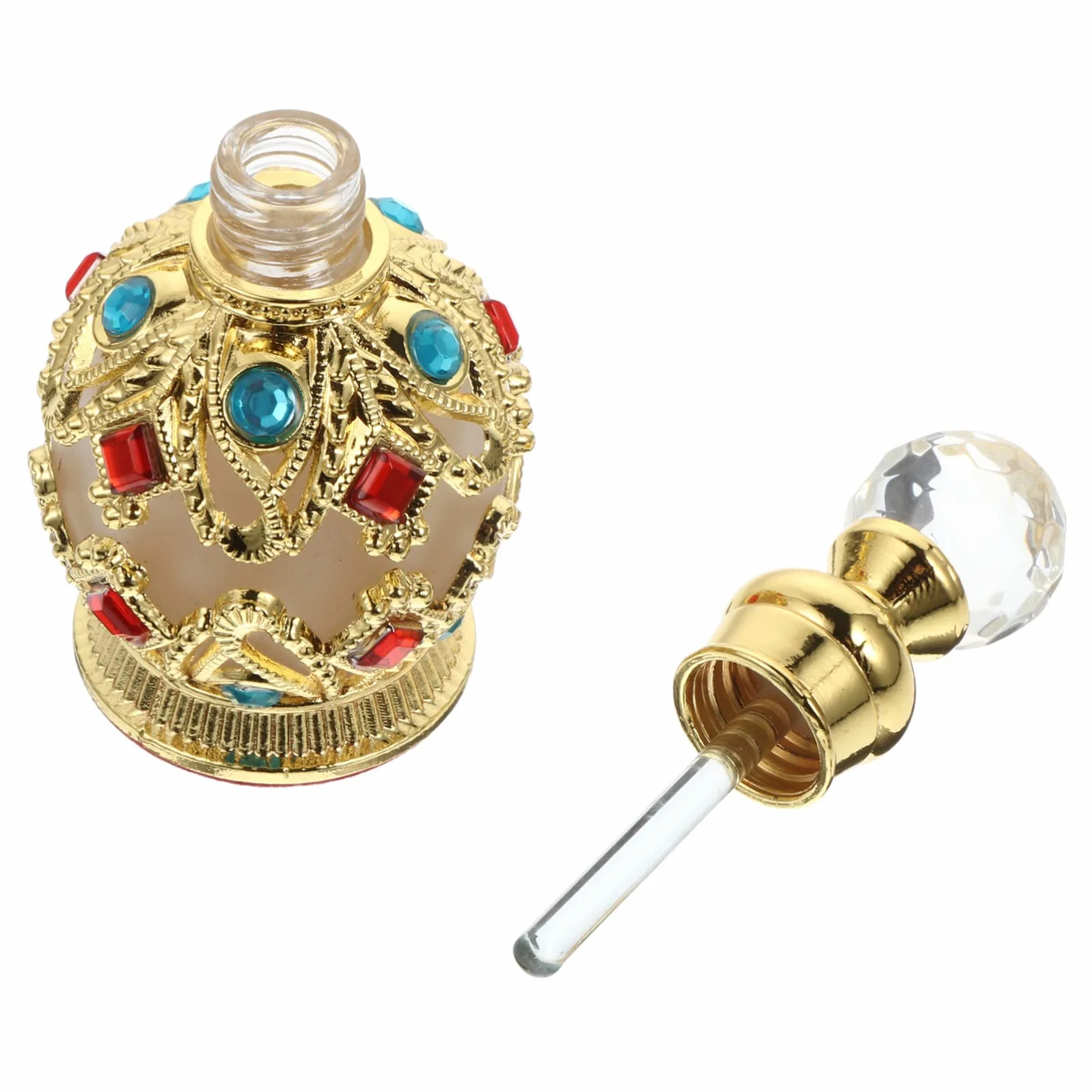 Mipcase Elegancki Złoty Flakon Perfum Pusty Szklany Wkład Diamentowy Do Ponownego Napełnienia