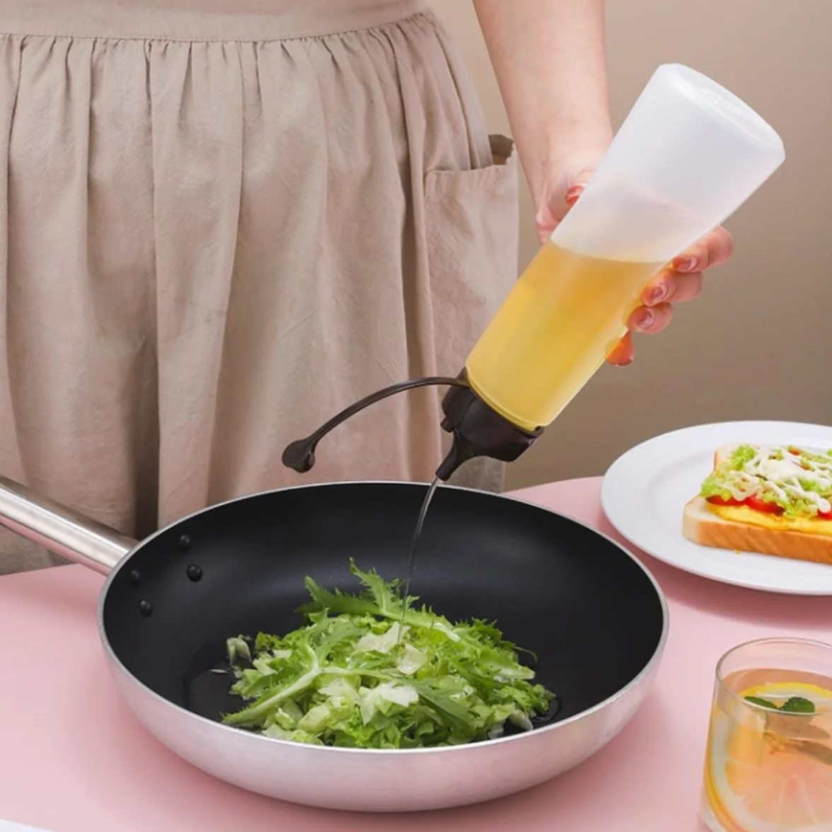 Butelki do wyciskania przypraw, zestaw 6 sztuk, idealne do sosów sałatkowych, keczupu, sosu sojowego i innych, pojemność 180 ml