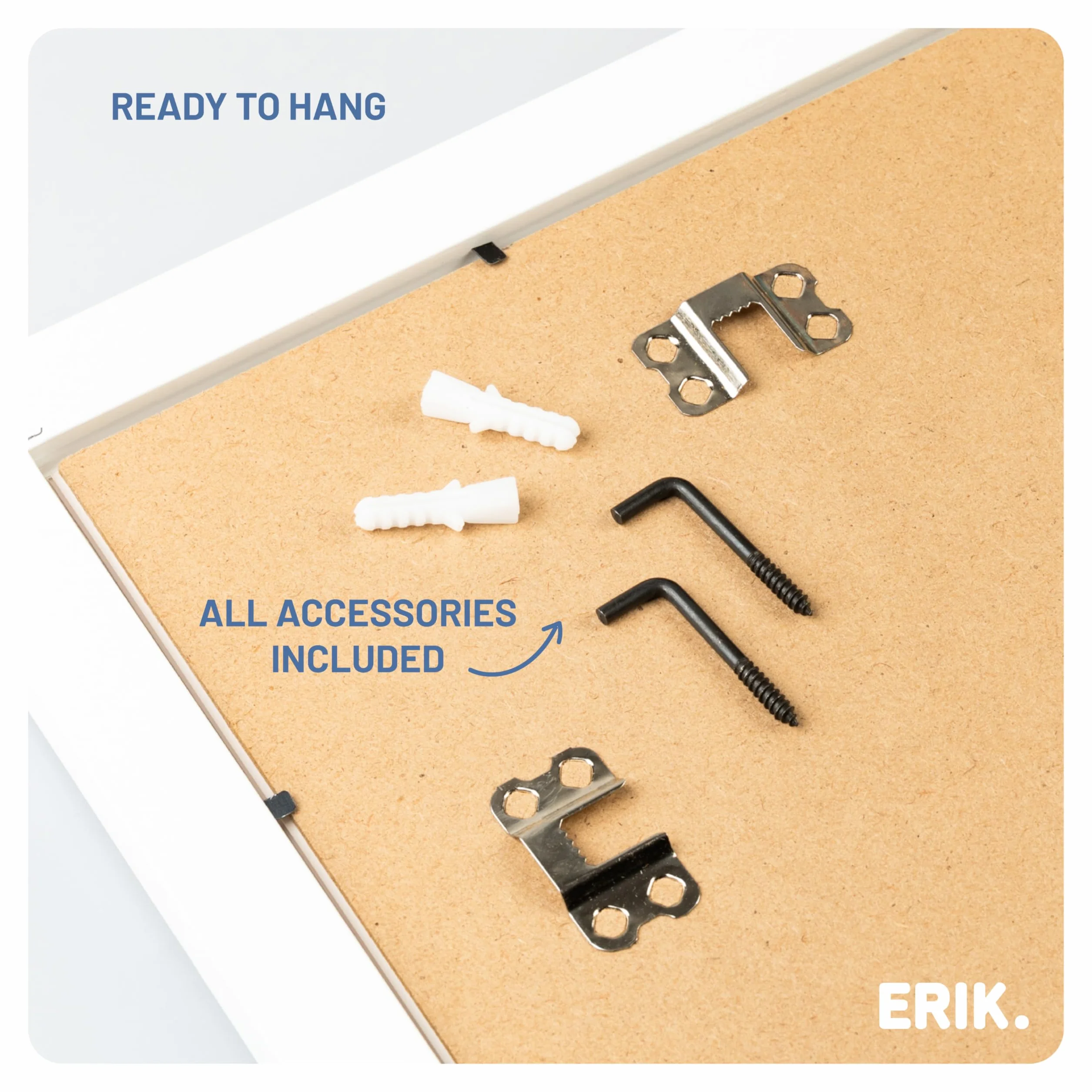 Grupo Erik Poster Frame 61 x 91.5cm - White Photo Frames Wall, Large Picture Frames, Family Photo Frame, Art Wall Decor - New Home Gifts, Home Decor Gifts