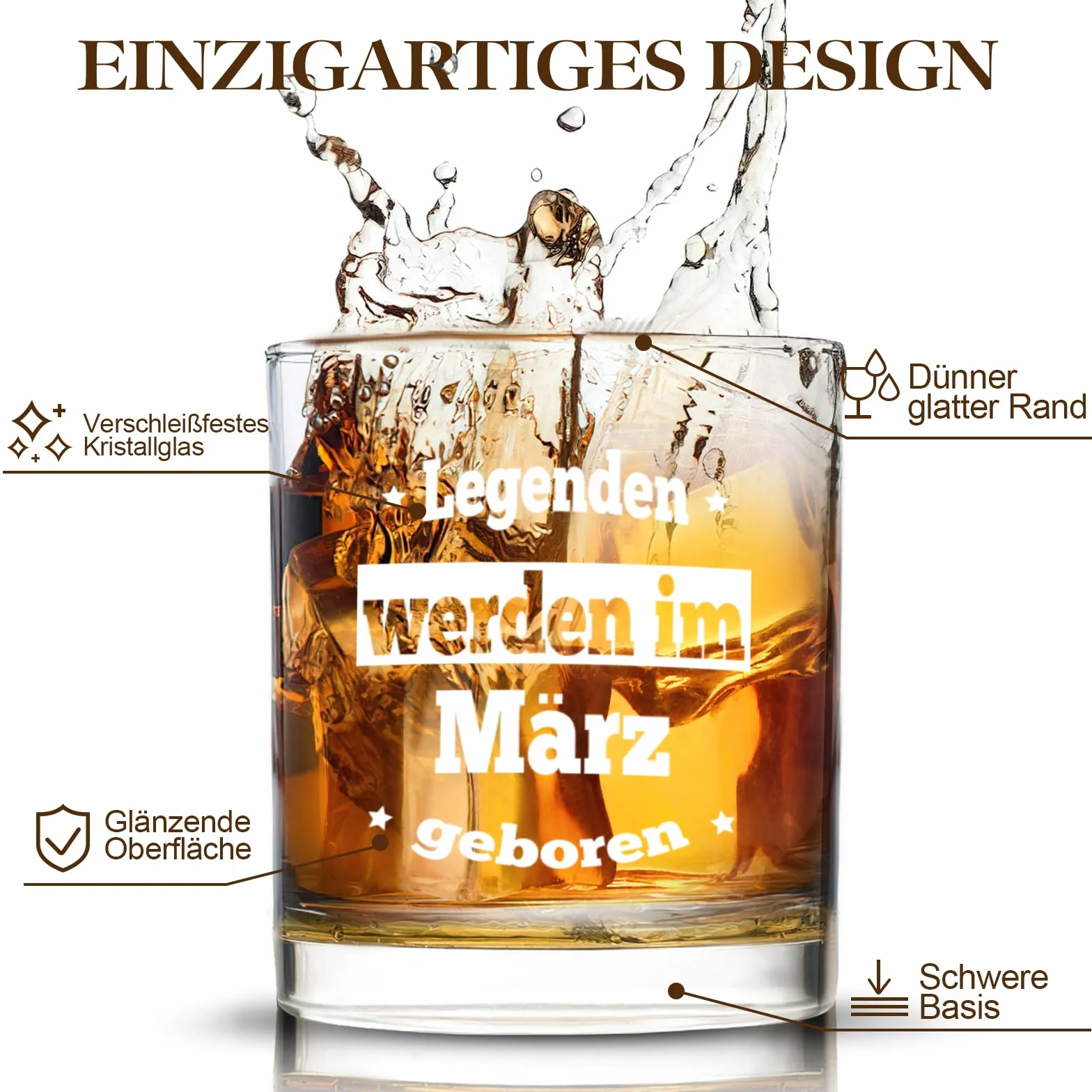 Joymaking Szklanka do whisky – prezent dla mężczyzn, prezent urodzinowy w marcu, sensowny zabawny prezent dla taty, przyjaciela, współpracownika, syna, dziadka – 300 ml