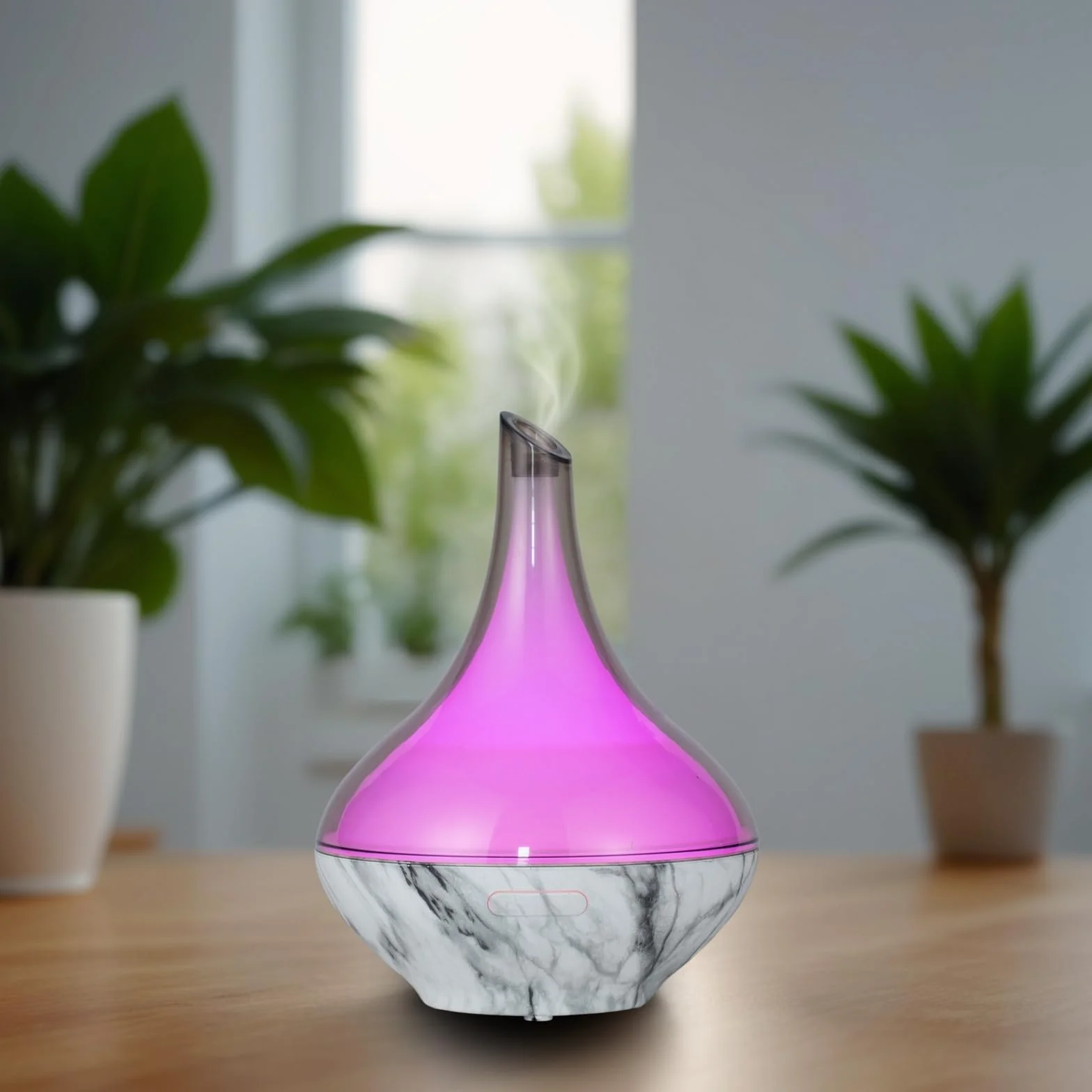 Zen'Aroma Dyfuzor olejku Hestia, ultradźwiękowy dyfuzor do aromaterapii zimnej, elektryczny dyfuzor nawilżacza, konfigurowalne oświetlenie LED, nowoczesny design, cichy i kompaktowy