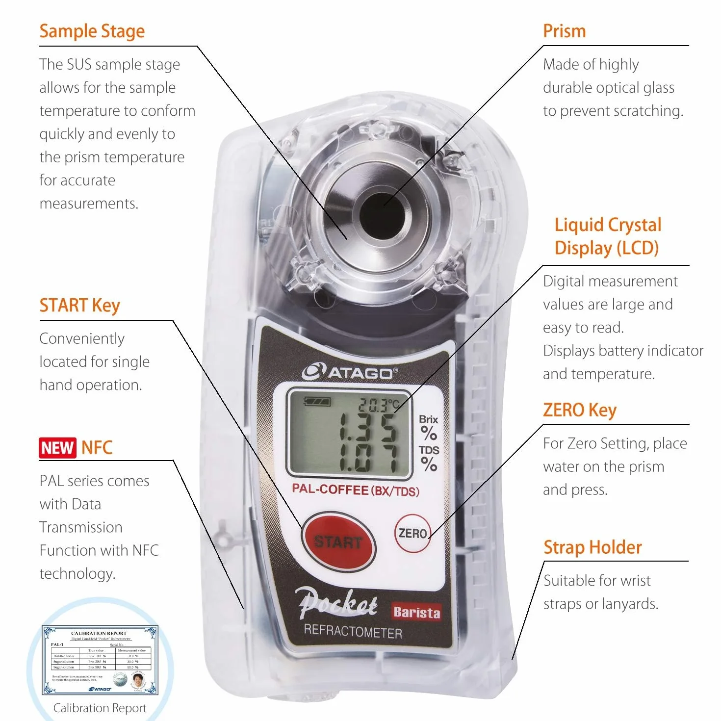 ATAGO Digital Hand-held Coffee Refractometer - PAL-COFFEE (BX/TDS) (with Silicon Cover, no Batteries)