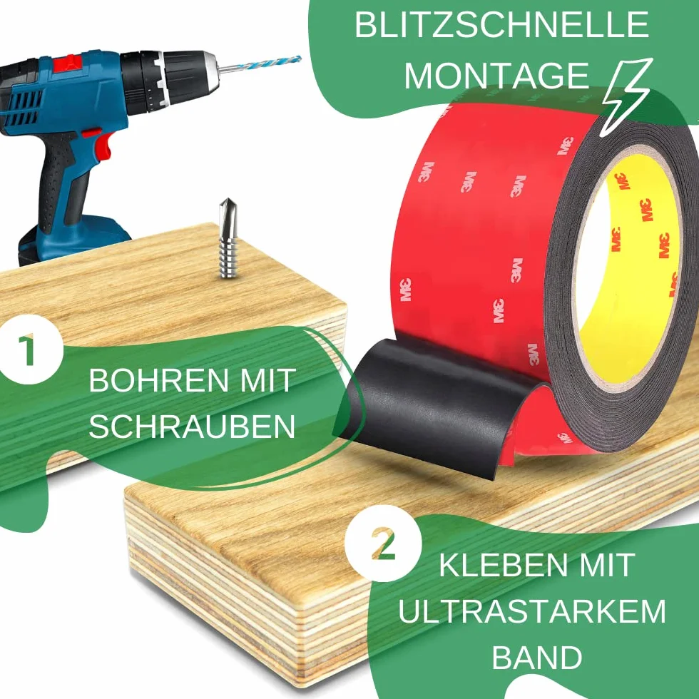 Thiru Listwa magnetyczna premium na noże – Made in Germany z ręcznego wykonania – bardzo mocny uchwyt na noże, magnetyczny z niemieckiego buku, dębu lub orzecha, 35 x 6 cm, w zestawie akcesoria