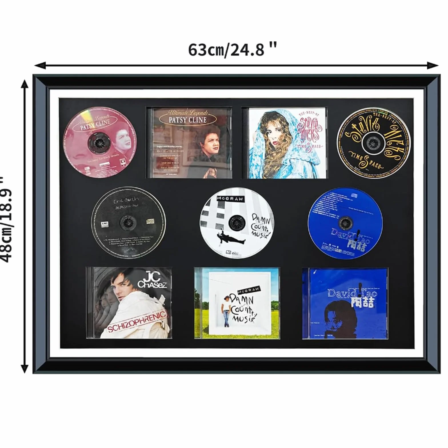 Etui do przechowywania płyt CD/DVD, organizer do przechowywania płyt, drewniana ramka na płyty CD/DVD, ramka ekspozycyjna Signe Dalbum, prezent na okładkę albumu, wystrój domu miłośnika muzyki