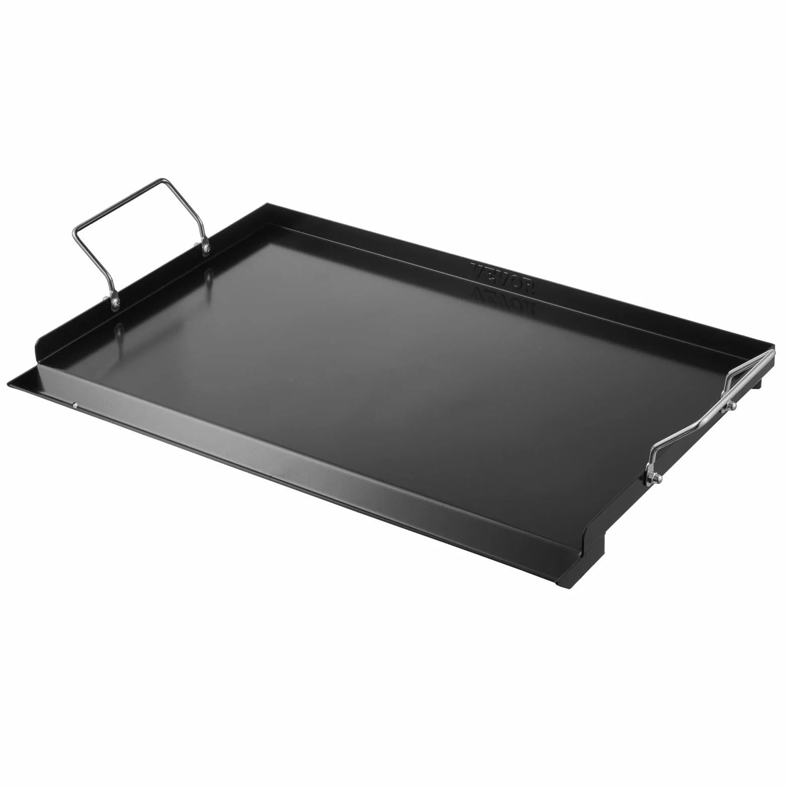 VEVOR Uniwersalny wytrzymały grill ze stali węglowej prostokątny 606 x 360 mm z płaską powierzchnią, żelazko gazowe do grillowania, przenośne rodzinne przybory kuchenne z uchwytem, duża powierzchnia