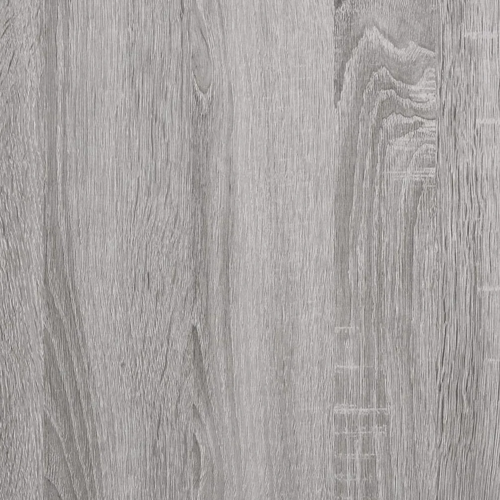 Sonoma szafka panelowa, szara, 74,5 x 38 x 48 cm, materiał drewnopochodny z żelaznymi nogami, do salonu i miłośników muzyki, miejsce do przechowywania płyt LP, zarządzanie kablami, stabilne