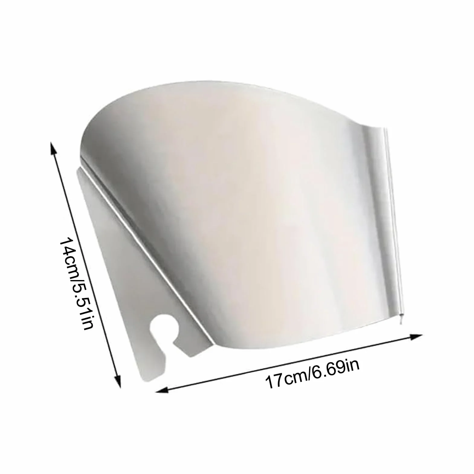 Kitchen Mixer Pouring Shield, Anti-Splash Pour Chute, Stainless Steel Splatter Guard, Protective Mixer Cover, Versatile Kitchen Accessory 7.87x15.35 inches for Glass Bowl