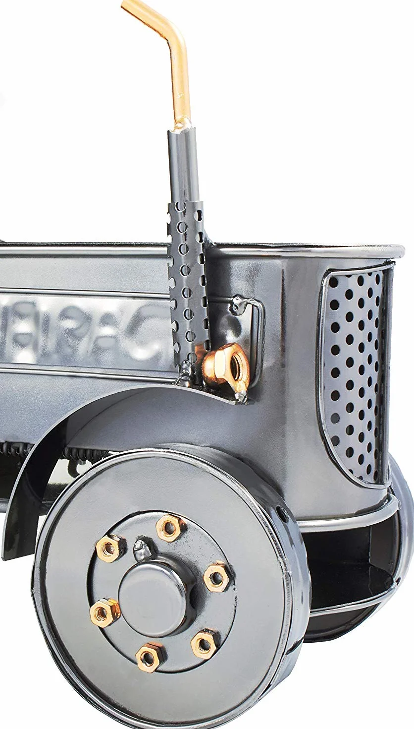 BRUBAKER Stojak na Butelkę Wina Traktor z Kierowcą I Psem - Deco Traktor Obiekt z Metalu - Stojak na Butelki z Kartką z Życzeniami dla Wina Prezent