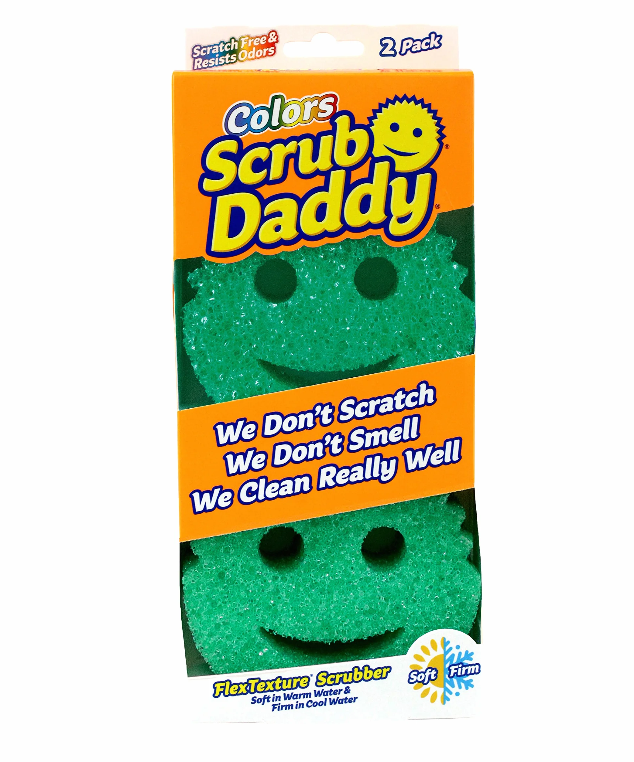 Scrub Daddy Sd2Cg Gąbka, Zielony, 2 Sztuki