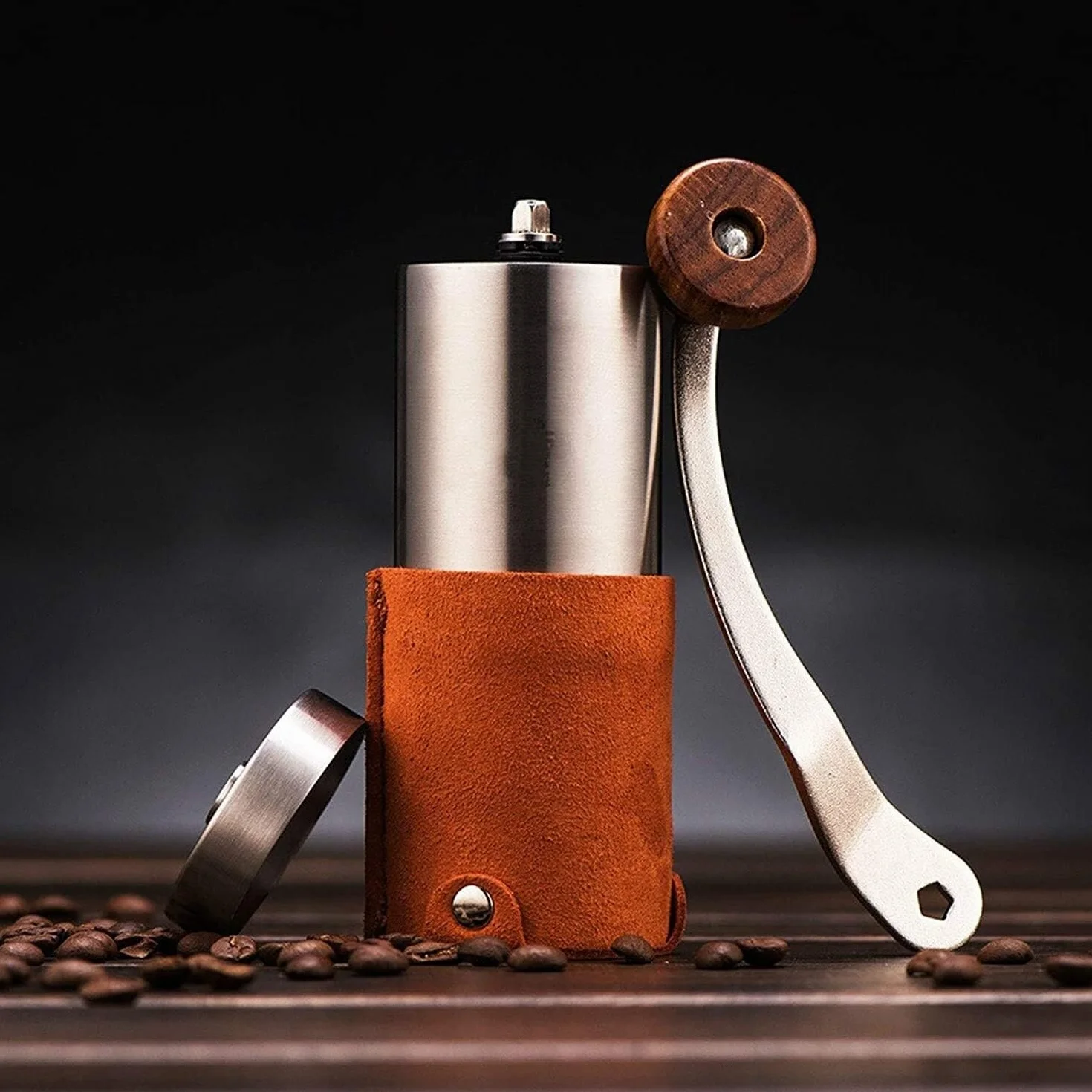 French Press Ręczny Młynek Do Kawy Przenośny Czarny Mini Pojedynczy Dzbanek Kawy(A)