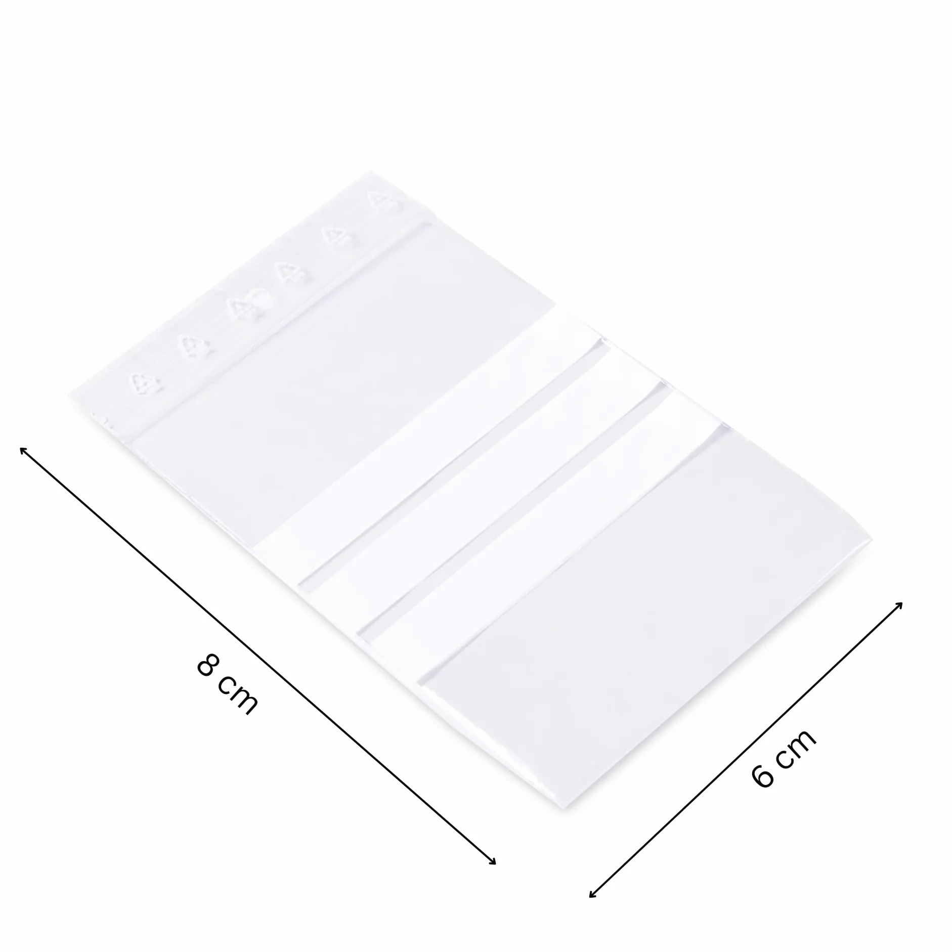 100 plastikowych torebek o wymiarach 6 x 8 cm, przezroczyste z etykietami | worki na zamek błyskawiczny | grube | worki do zamykania | worki na żywność | przyprawy | orzechy | kawa | hebrata