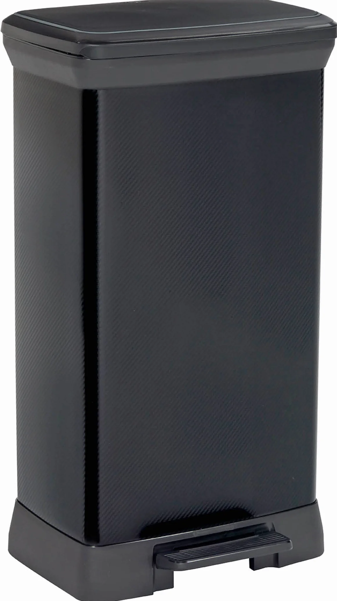Curver Metalowy efektów Touch Deco Bin, czarny, 50 litrów