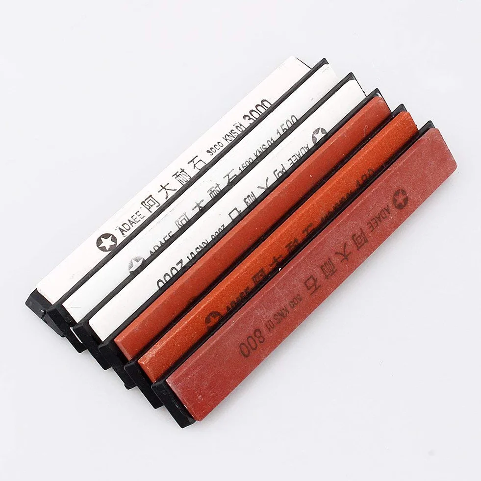 Schärfsteine, 6pcs Schleifstein Schleifstein Set Schleifstein Polierspitzer Schleifstein 180# 400# 800# 1500# 2000# 3000# 3000