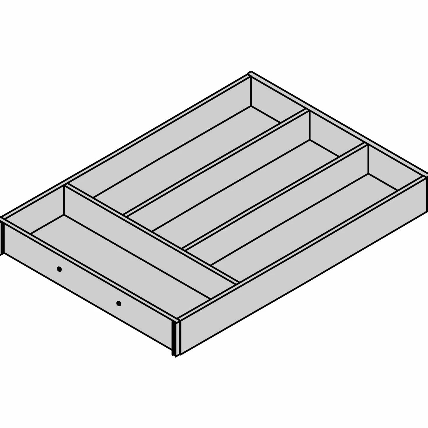blum AMBIA-LINE wkład na sztućce | premium organizer szuflady do nowoczesnych kuchni i mebli | porządkuje sztućce | z nóżkami antypoślizgowymi | 42×30×5 cm | Dąb Nebraska