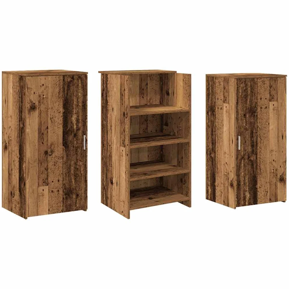 Stolik recepcyjny Stary Drewniany Recepcja Counter z schowkiem i wszechstronnym projektem dla biur 155 x 50 x 103,5 cm