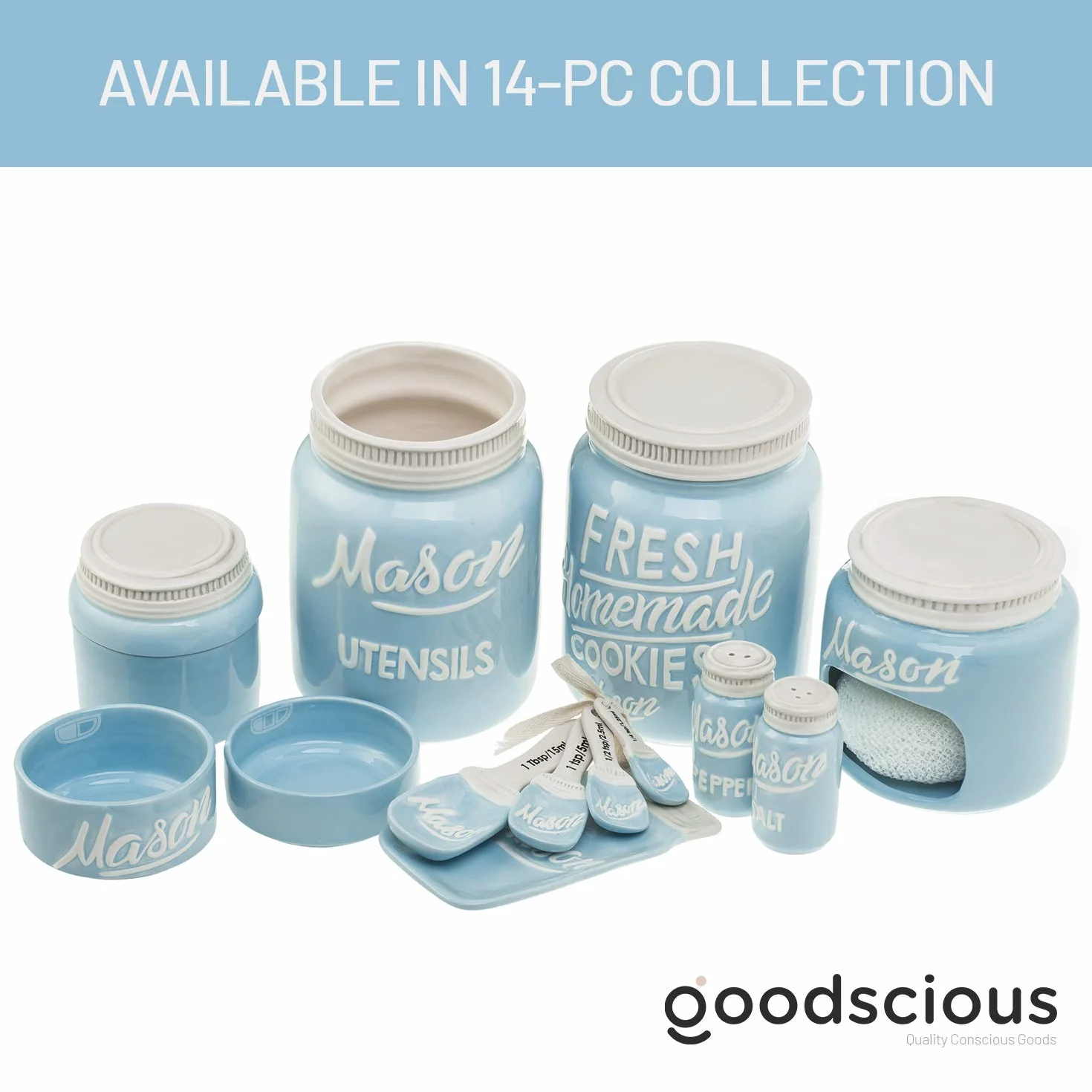 Mason Jar Ceramiczne kubki z miarką, możliwość układania w stos, zestaw kubków z miarką jako prezent kuchenny, rustykalny kubek pomiarowy do akcesoriów kuchennych i dekoracji, idealny zestaw