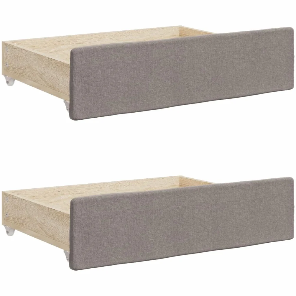 vidaXL Sofa rozsuwana z szufladami, taupe, 90x200 cm, tkanina