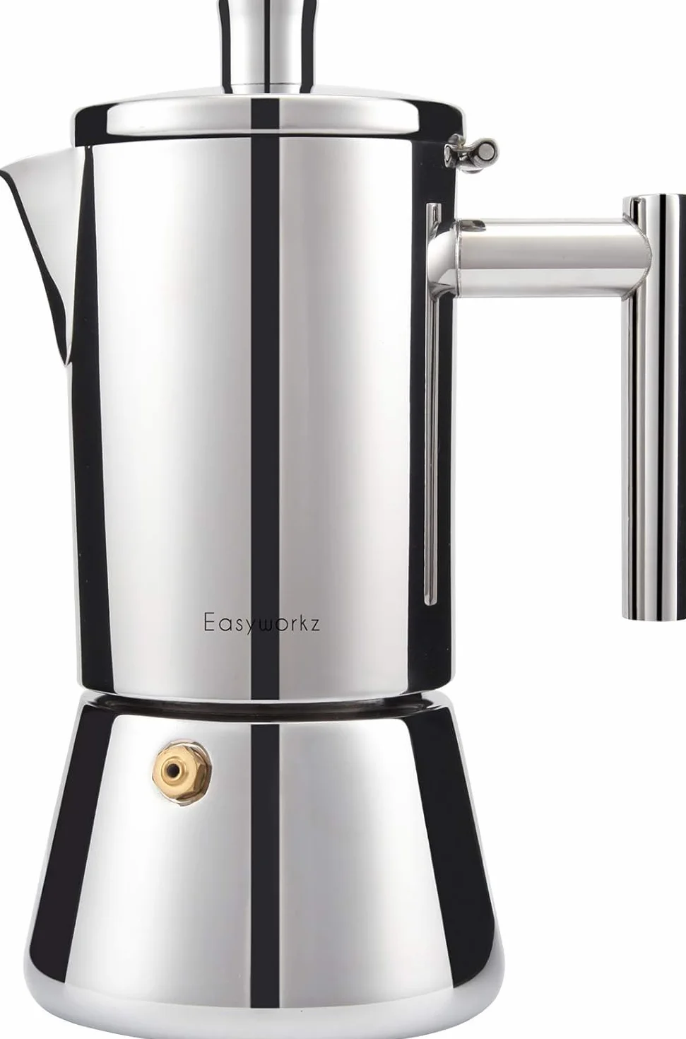 Easyworkz Diego Ekspres do kawy z płytą kuchenną Espresso Moka Pot 300 ml (6 filiżanek), srebrny