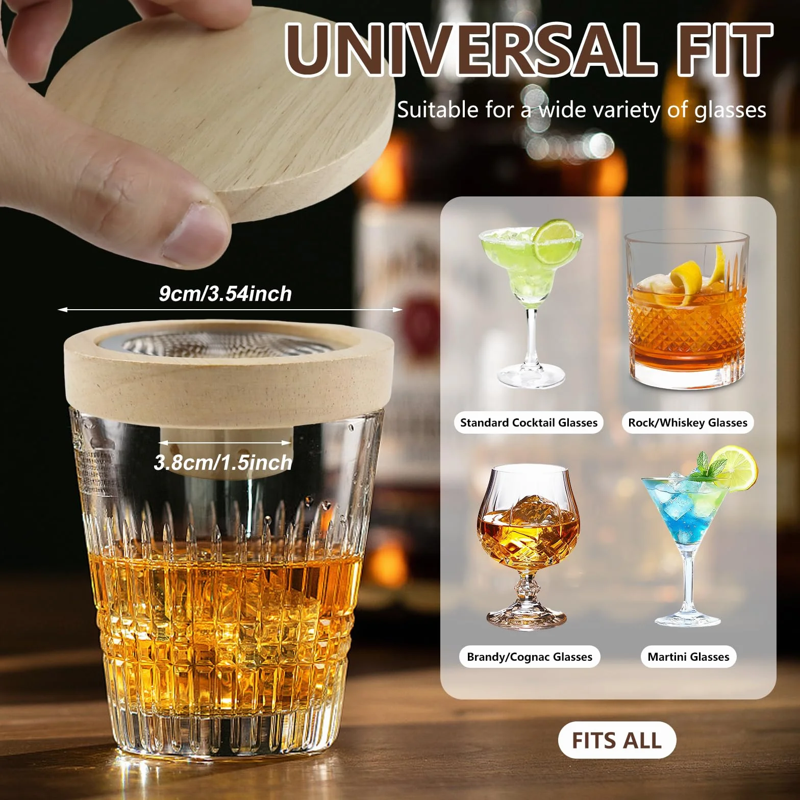 Zestaw do wędzenia koktajli z 5 węglami drzewnymi – zestaw do wędzenia whisky ze stalowymi filtrami, zestaw do wędzenia whiskey na bourbon i old fashioned, akcesoria do whisky i prezenty do whisky dla
