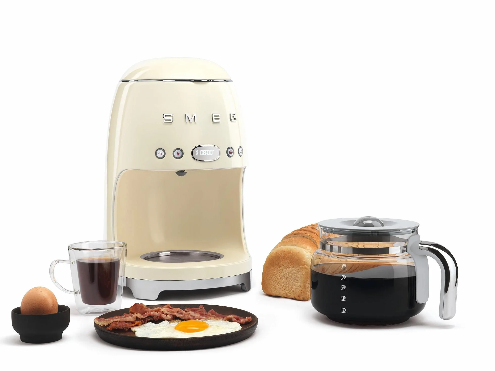 Smeg DCGC01 zamiennik 10 filiżanek do kawy – szklany dzbanek do kawy DCF02 Drip Ekspres do kawy