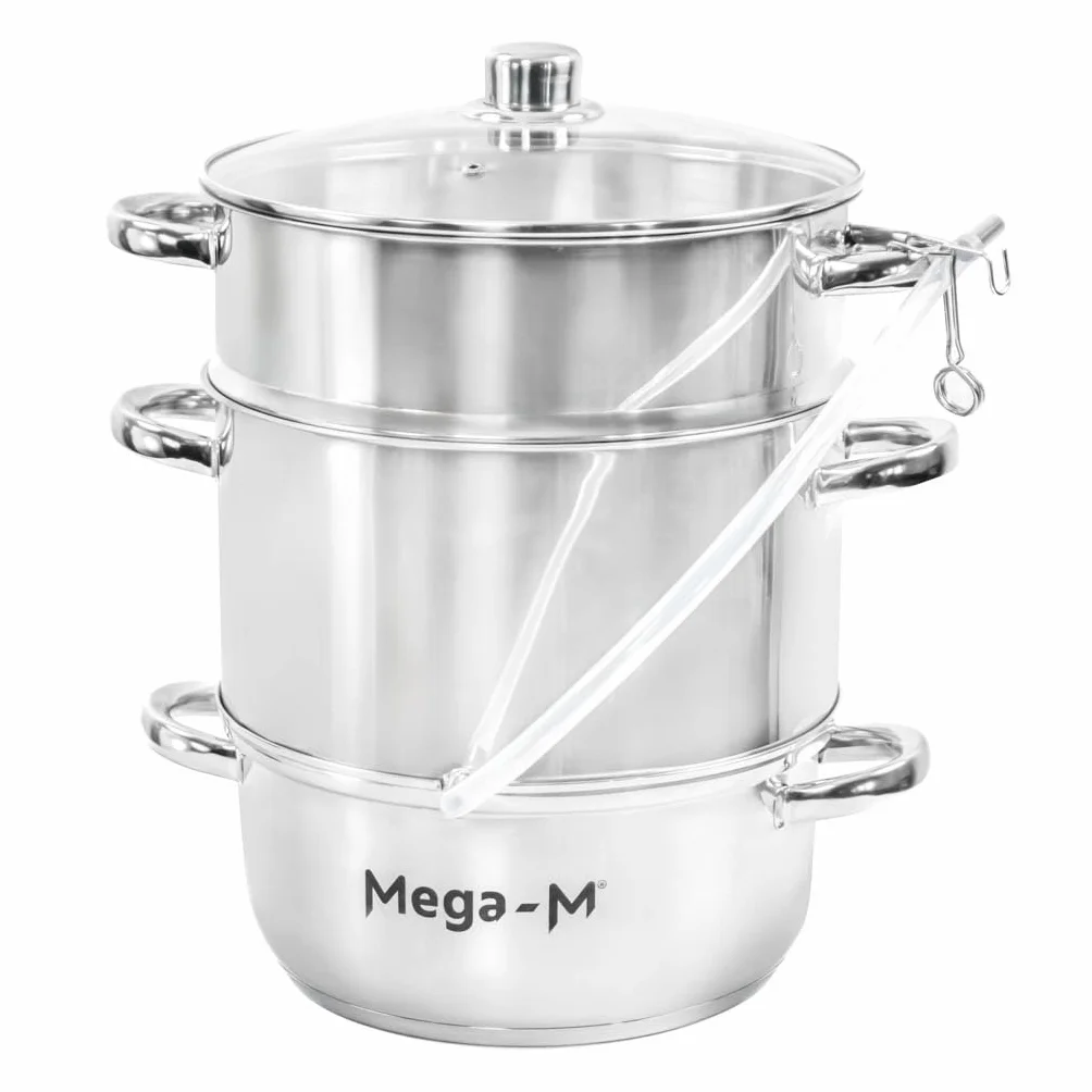 Mega-M Sokownik parowy DUŻY 8 L – stal nierdzewna, uniwersalny, na każdą kuchenkę GAZ INDUKCJA