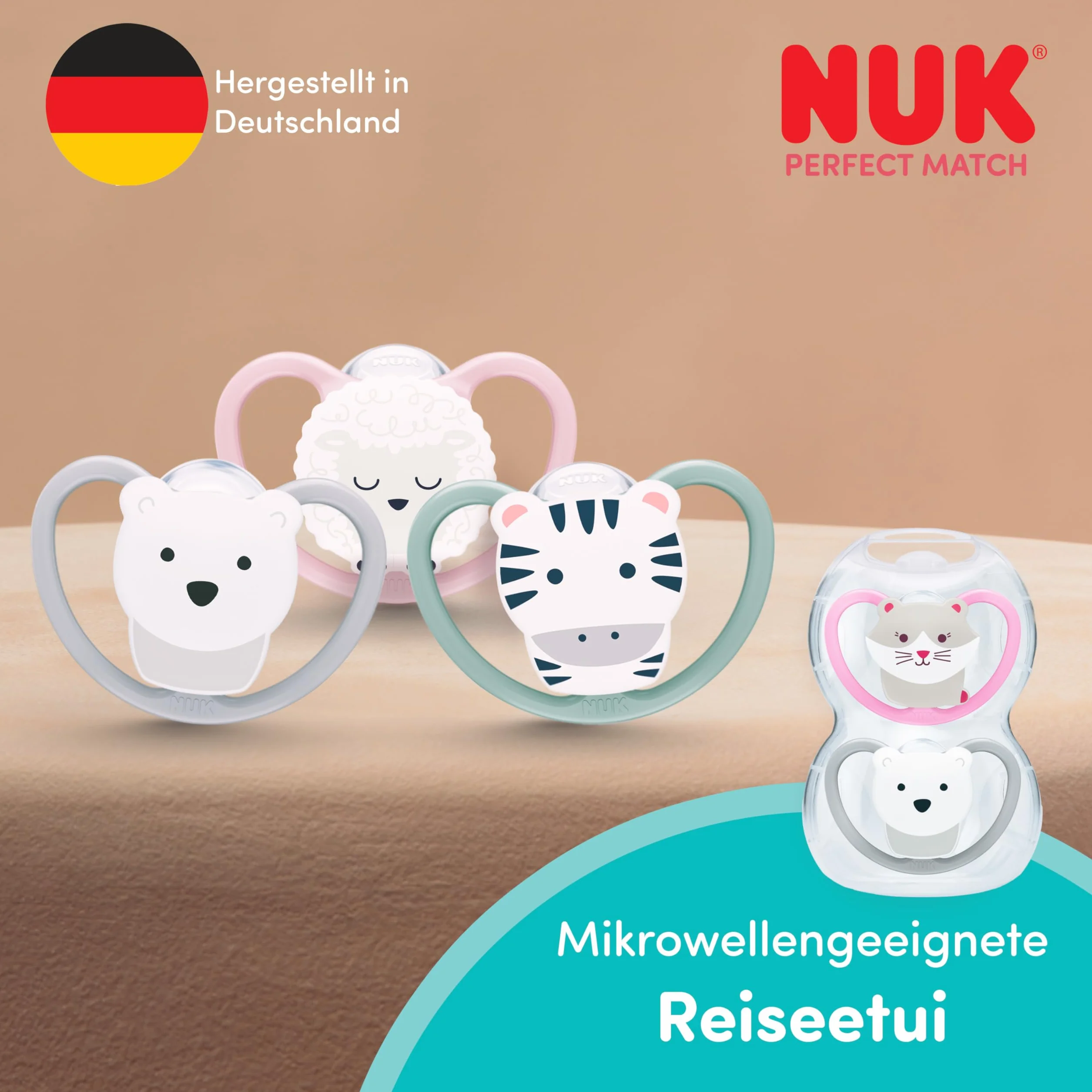 NUK Perfect Match Air Night Smoczki| 18-36 m | Świecące w ciemności smoczki, które wspomagają przepływ powietrza i zapobiegają odparzeniom od śliny | 95% akceptacji przez dzieci** | Lew | 2 sztuki