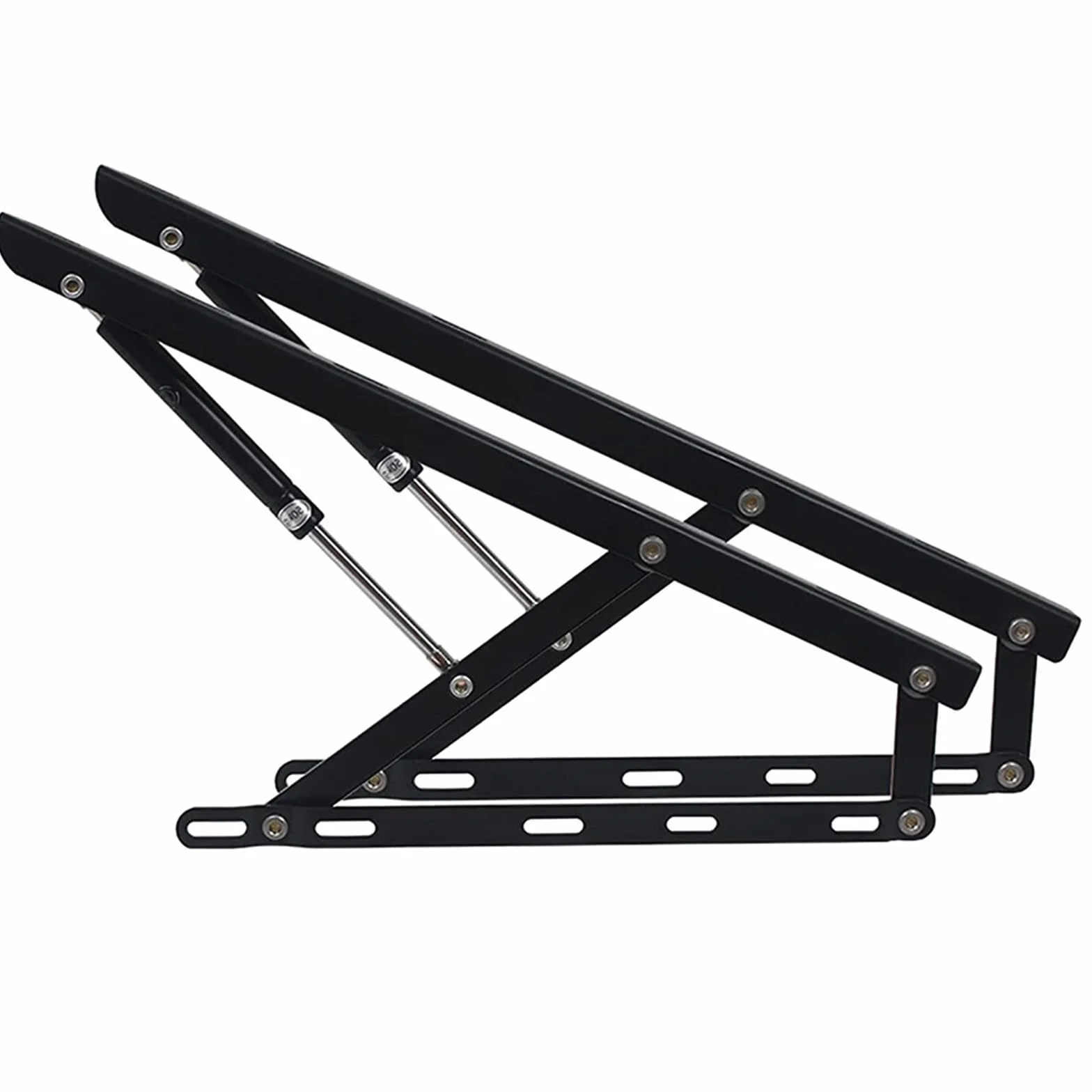 Czarny hydrauliczny podnośnik łóżka, pneumatyczny podnośnik pokrywy do przechowywania mechanizmu składania w górę, zestaw do przechowywania łóżka ze sprężyną gazową (80 cm)