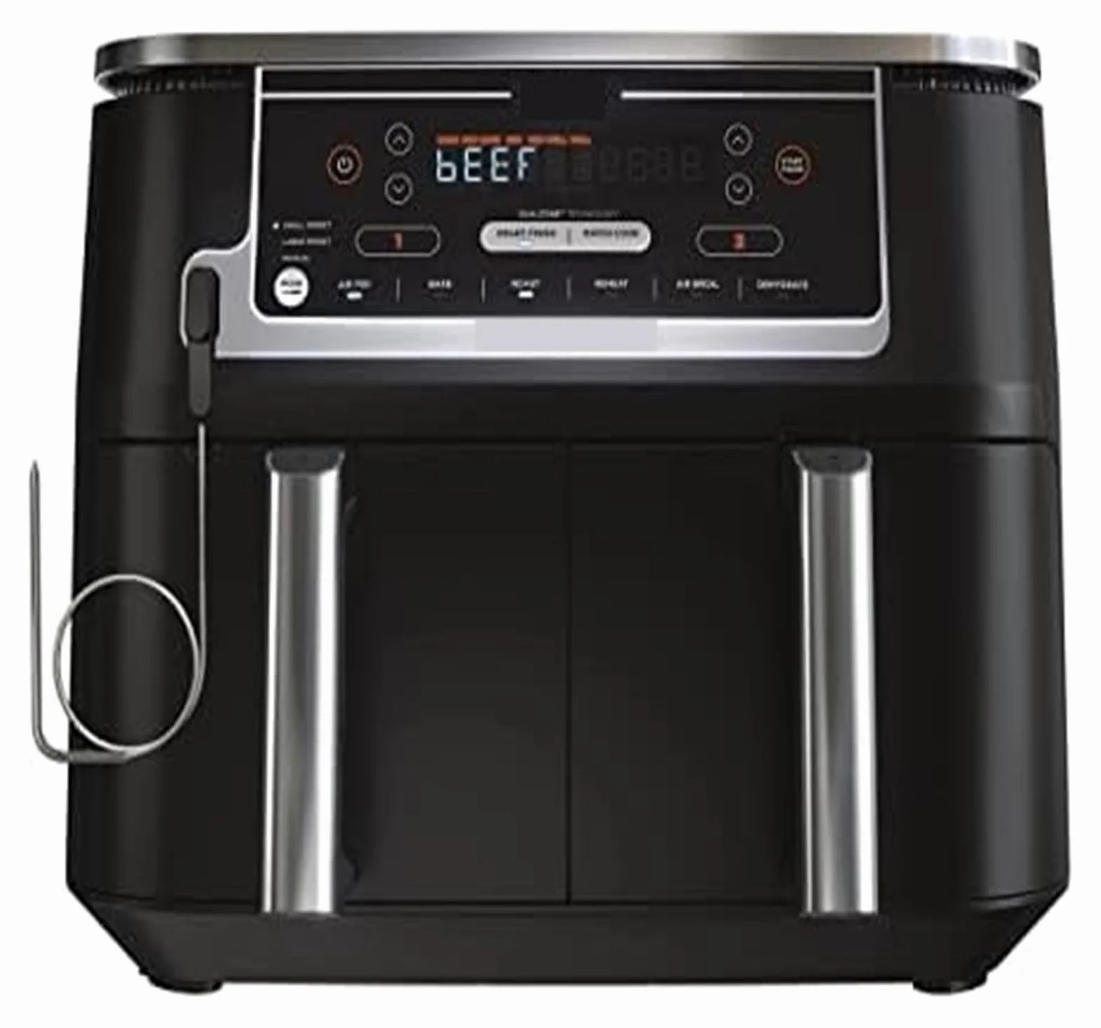 Podstawowe produkty spożywcze i pomocnicy rodziny 6 w 1 podwójna strefa 2 kosze frytkownica powietrzna Smart Air Fryer beztłuszczowa elektryczna frytkownica oddzielny kosz do smażenia 8L Inteligentny