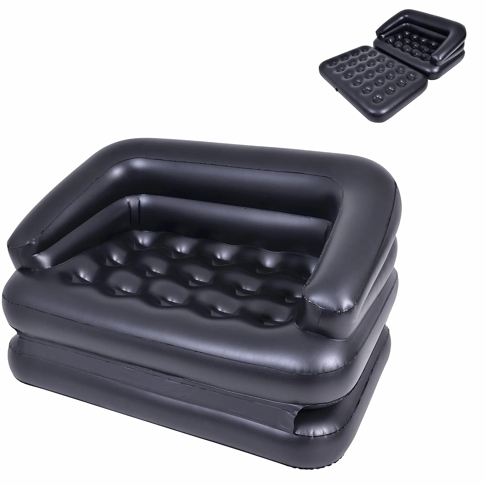 Nadmuchiwana sofa rozkładana sofa, sofa powietrzna na kemping na zewnątrz, podwójny rozmiar