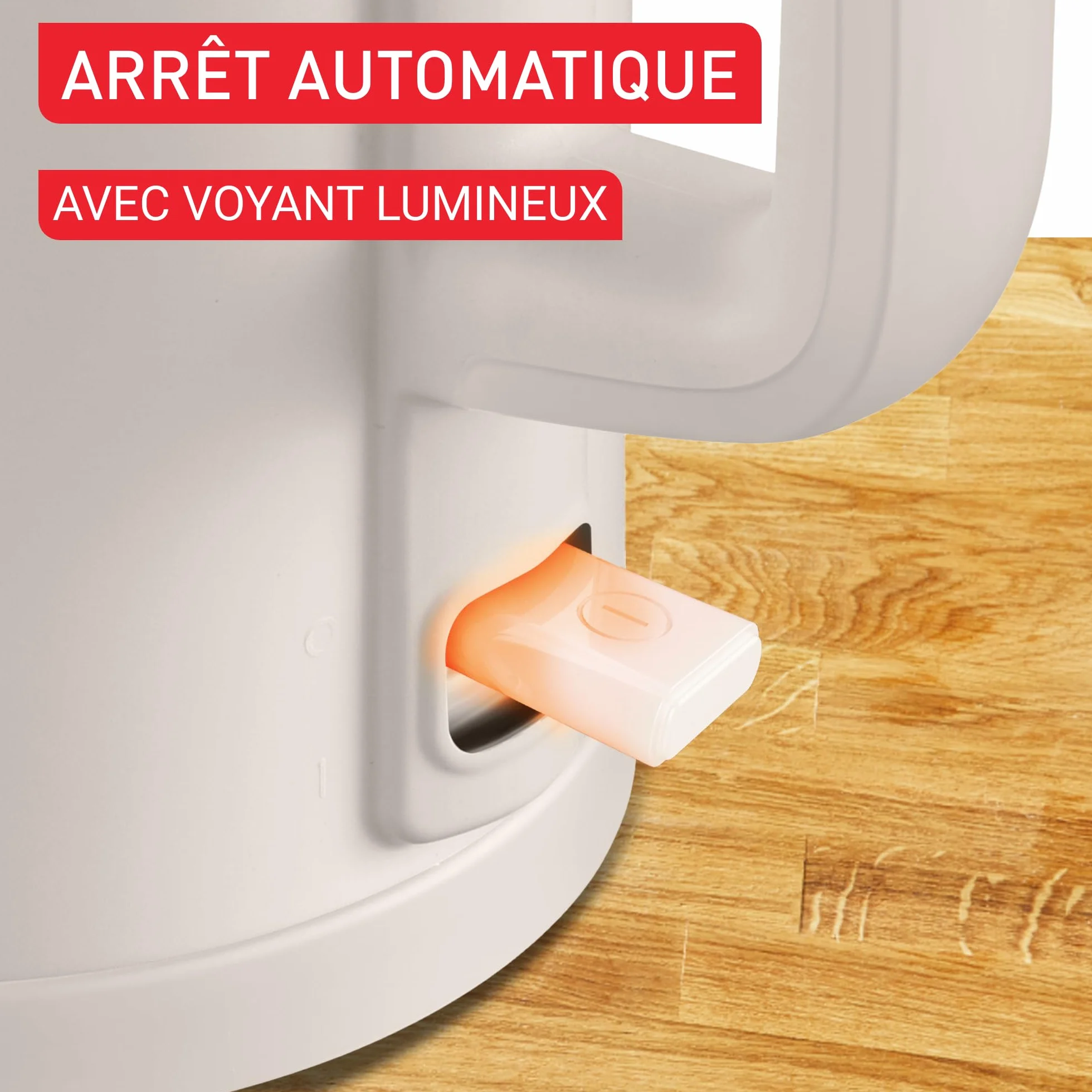 Tefal KO140BE0 Thermo Protect Czajnik elektryczny, minimalistyczny design, bezpieczna obudowa, 1500 W, jasnoszary, stal nierdzewna