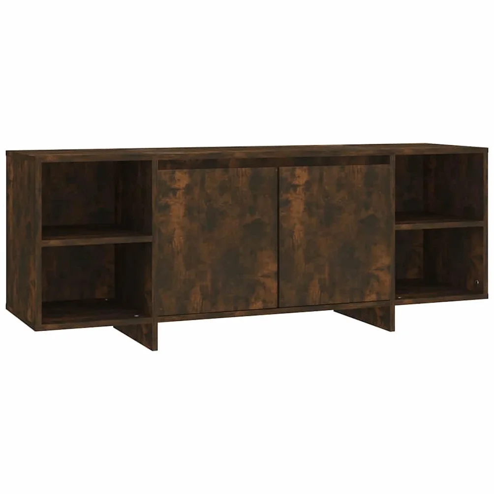 Générique Chene Fume szafka pod telewizor 130x35x50 cm drewno Ingenierie | 2 drzwi, 2 półki, przechowywanie konsoli DVD do gier, łatwe czyszczenie