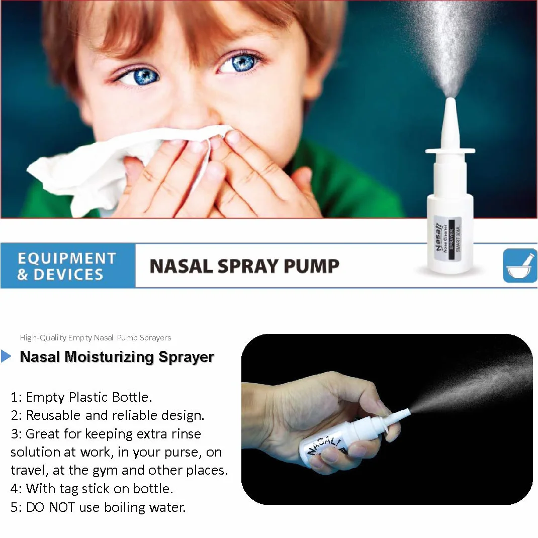 Neti Pot-2 botellas+4 boquillas+spray nasal (solo botella) -300 ml Neti Pot Sinus Rinse Kit de enjuague para senos nasales -Limpiador de nariz y riego sinusal -Pulverizador nasal bloqueado de nariz