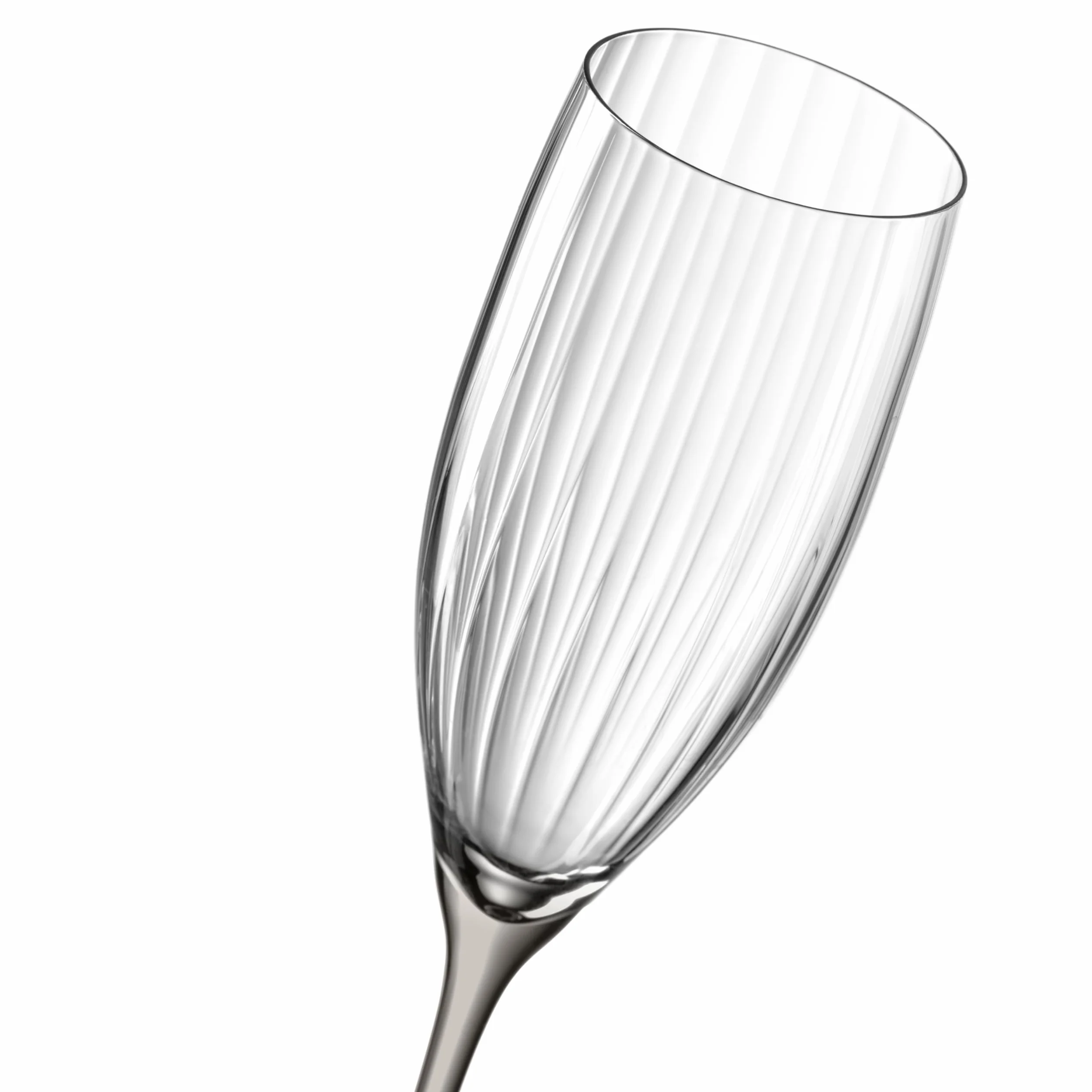 LEONARDO HOME Poesia 022381 kieliszki do szampana zestaw 6 kieliszków do szampana nadają się do mycia w zmywarce, wysokość 25 cm, 250 ml szary