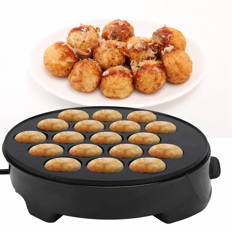 Takoyaki Maker, Domowa Maszyna Takoyaki Patelnie do Ciasta na Takoyaki Octopus Balls, Mini Pancakes Maker Elektryczna Blacha do Pieczenia Maszyna śniadaniowa Elektryczny Grill