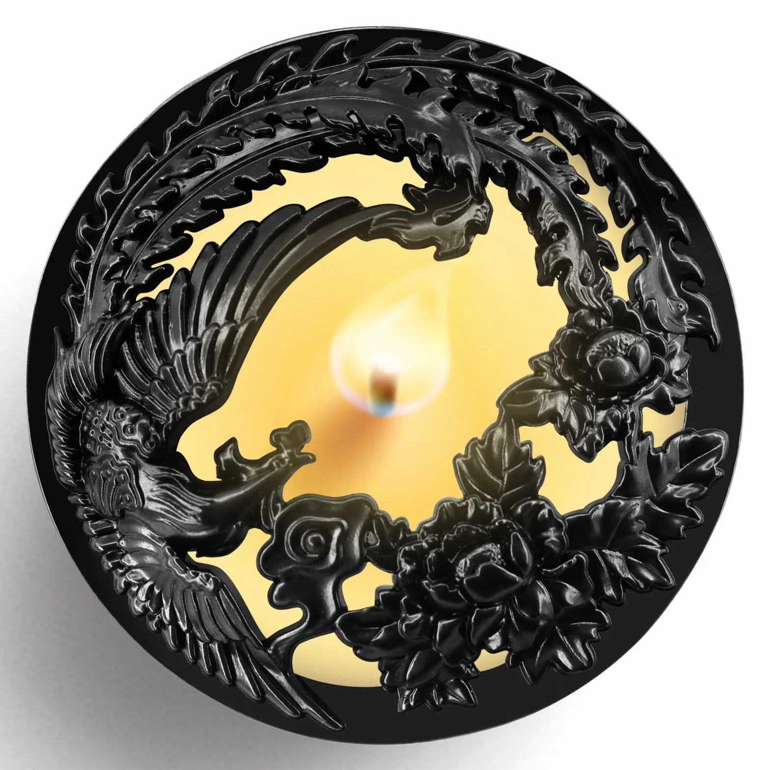 Illuma Lid Candle nakładka na pokrywkę świecy, wiele stylów, matryca ze szczotkowanymi akcesoriami, klosz abażuru, topiony metal Boże Narodzenie, pomaga równomiernie roztopić świecę