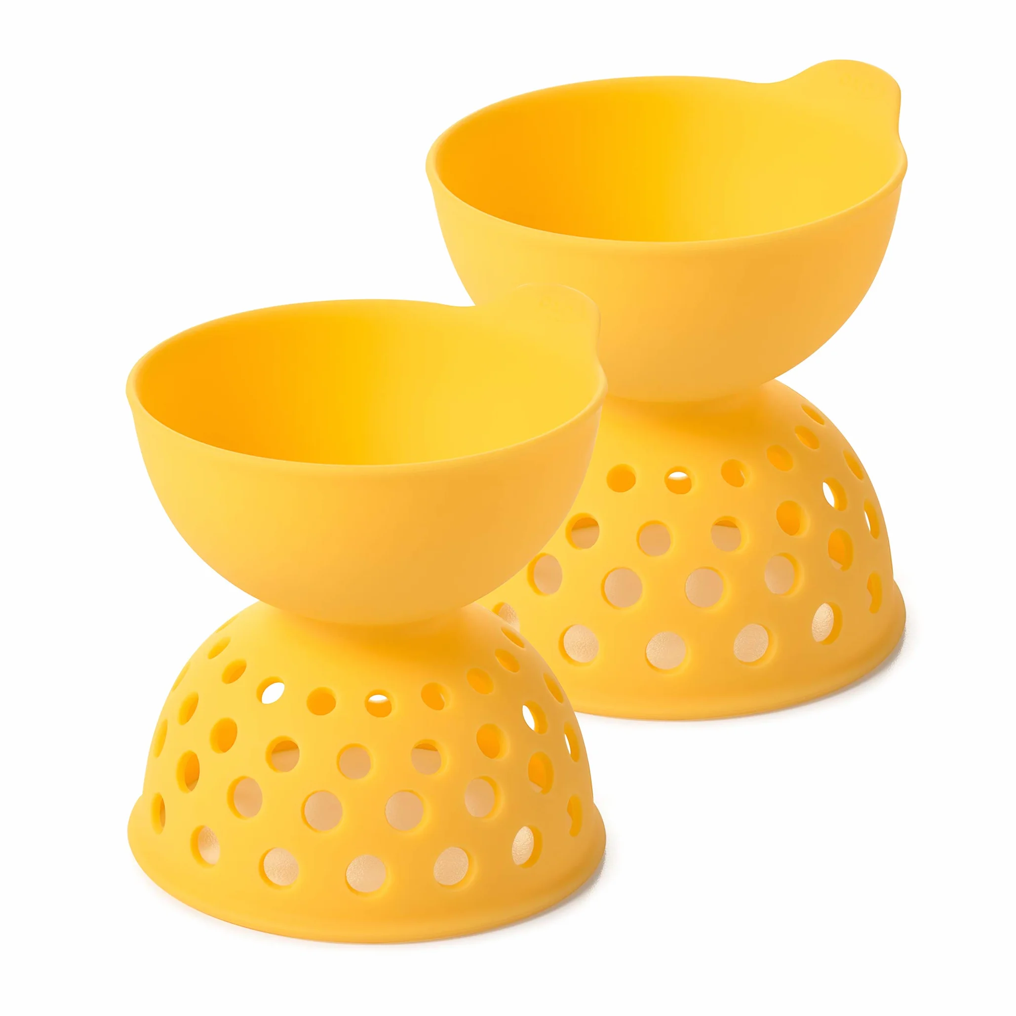 OXo Zestaw Do Gotowania Jajek Po Benedyktyńsku, Silikon, Żółty, 9.91 X 8.64 X 9.91 cm, 2 Sztuki