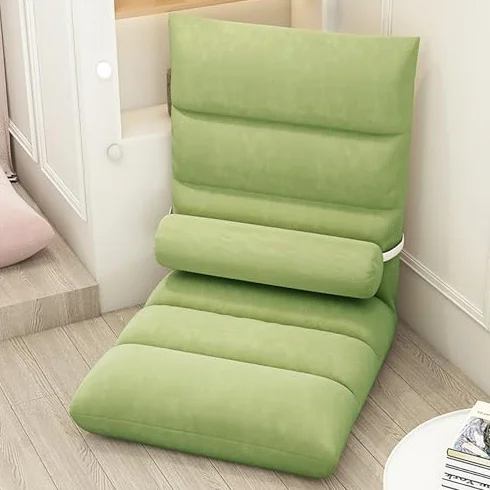 Ergonomiczne, regulowane krzesło podłogowe do medytacji i grania, składane, 5 pozycji, komfort bez podłokietników, idealne do czytania i drzemki, oszczędność miejsca