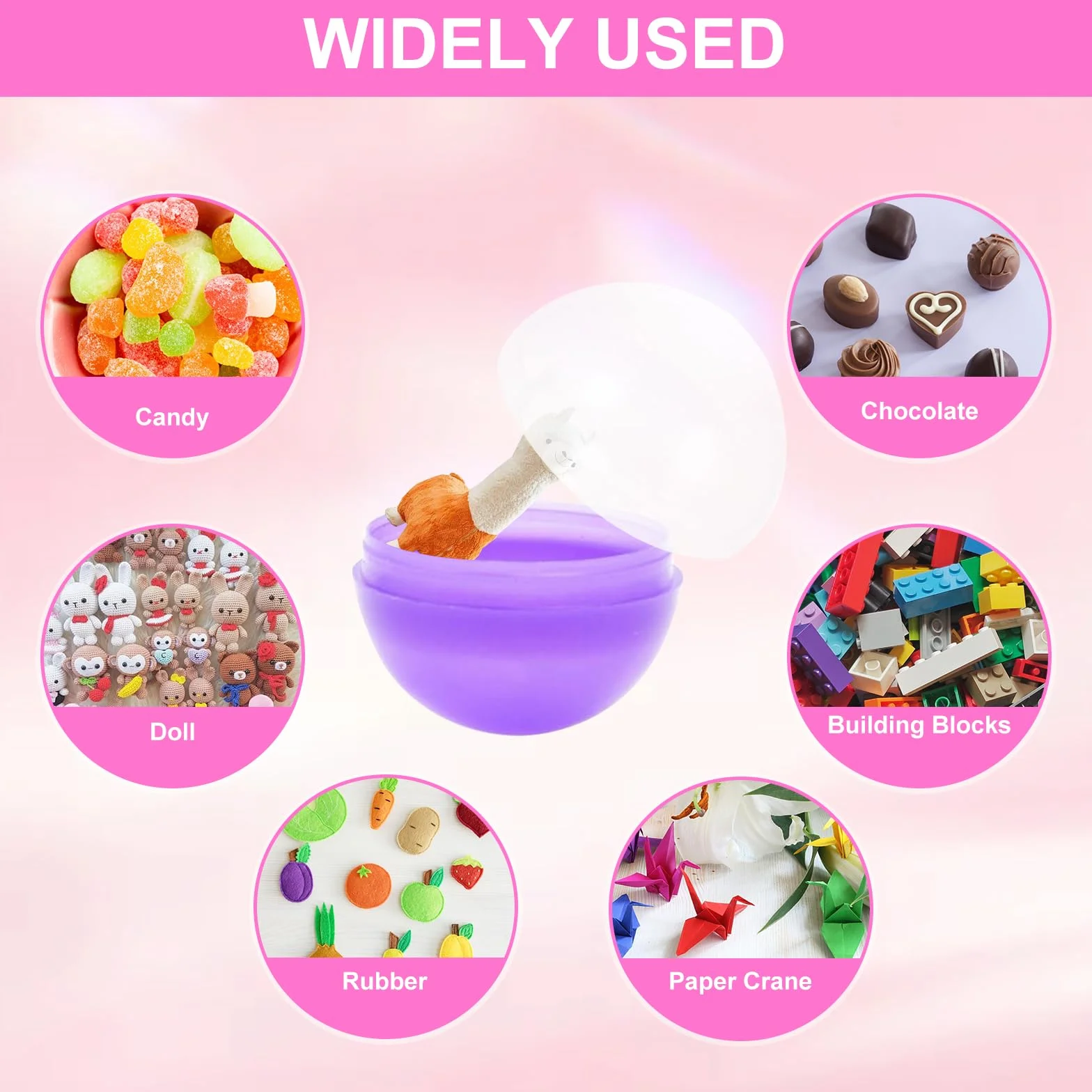CHmiss 100 sztuk przezroczystych kulek z możliwością otwierania, loteryjnych kulek bingo, przezroczyste plastikowe kulki, wypełniane małe okrągłe kapsułki, przezroczyste loterii, na imprezy, wesela
