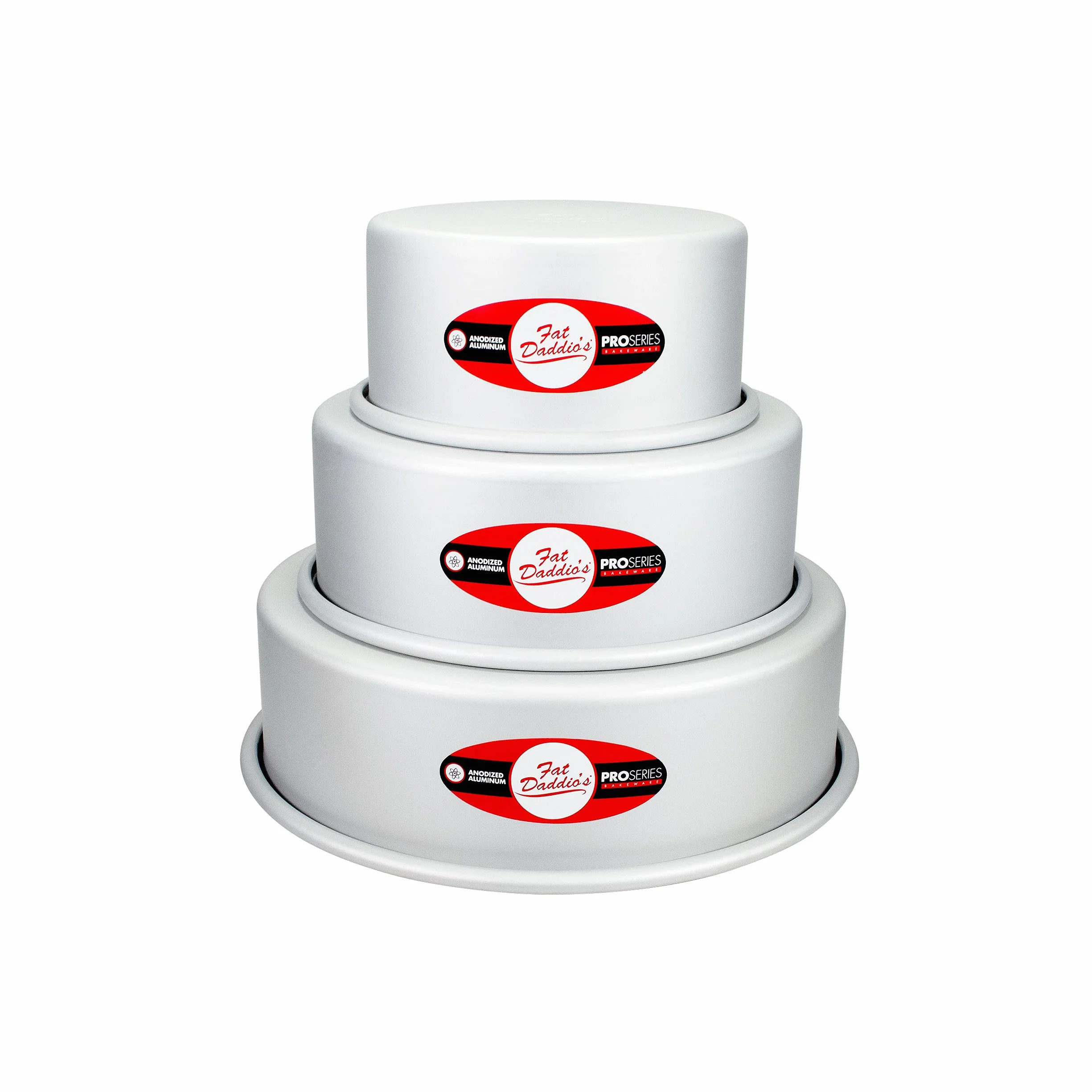 Cake Pan Zestaw 3, Round 3 cali (6, 8, 10) autorstwa Fat Daddio's by Fat Daddios