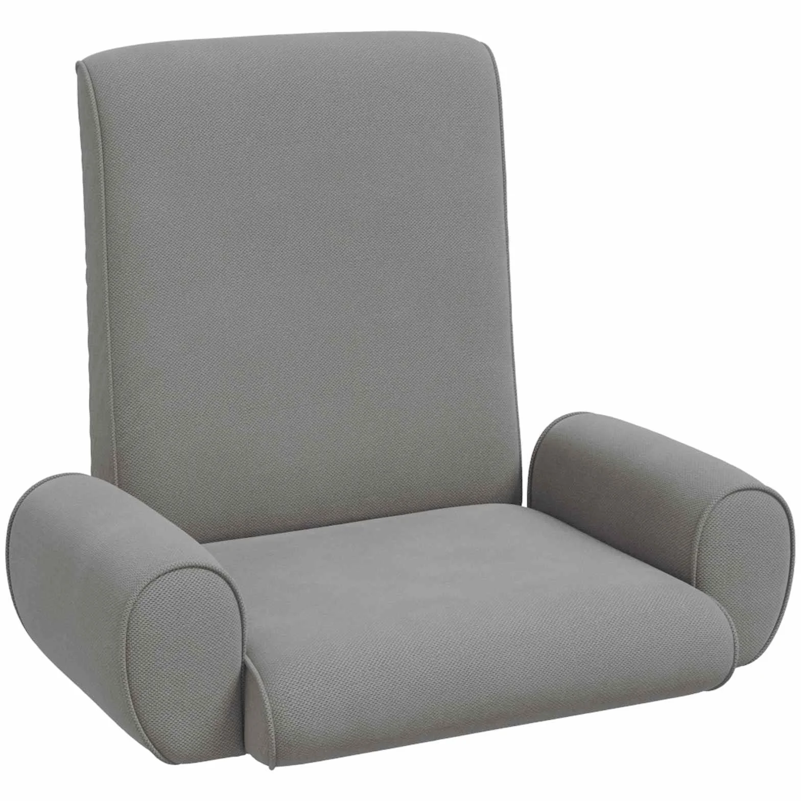 Krzesło podłogowe, ciemnoszare, gruby, welurowy, 68 x 51 x 56 cm, regulowane oparcie, składane, wyściełane, ergonomiczne, do jogi, medytacji, gier, czytania, zajmuje mało miejsca i jest przenośne