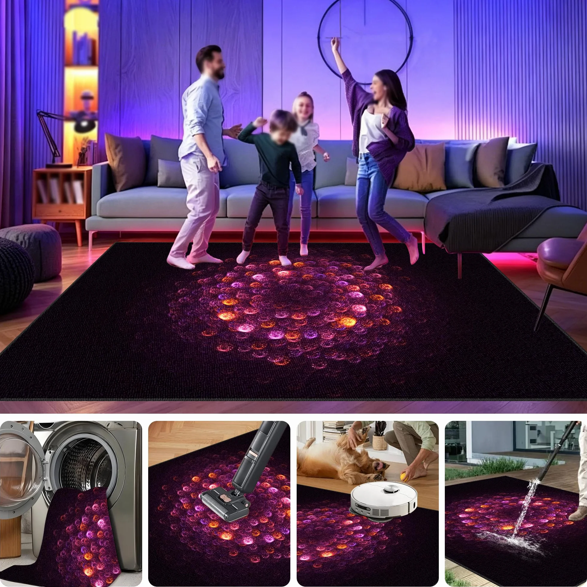 Dywan do sypialni Gaming Mata do gier na krzesło komputerowe 130 x 190 cm Antypoślizgowy dywan krzesło do gier na salę zabaw Dywan do salonu dla graczy Chłopiec