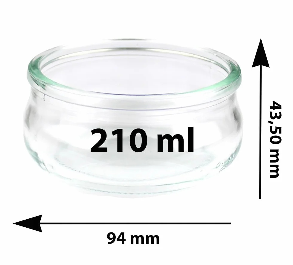 2x Szkło do zalewu świec szkło do świec 210 ml elegancka drewniana pokrywka