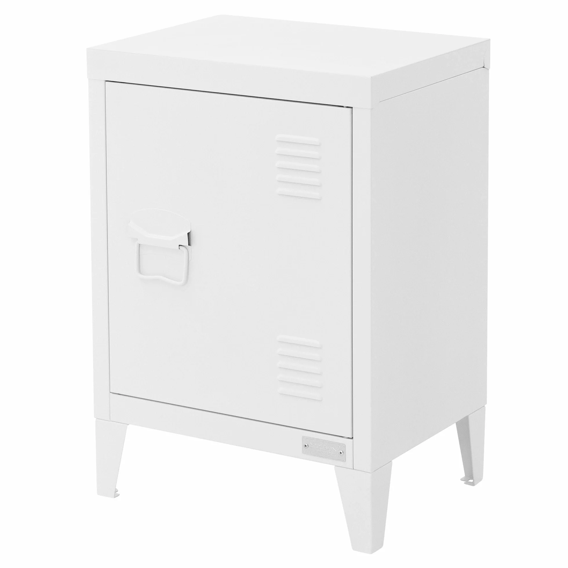 ML-Design uniwersalna szafka metalowa bialy 40x30x57,5 cm stalowa z drzwiami kompaktowa szafka biurowa mala szafka na dokumenty i do przechowywania szafka boczna kawowa do salonu biura sypialni