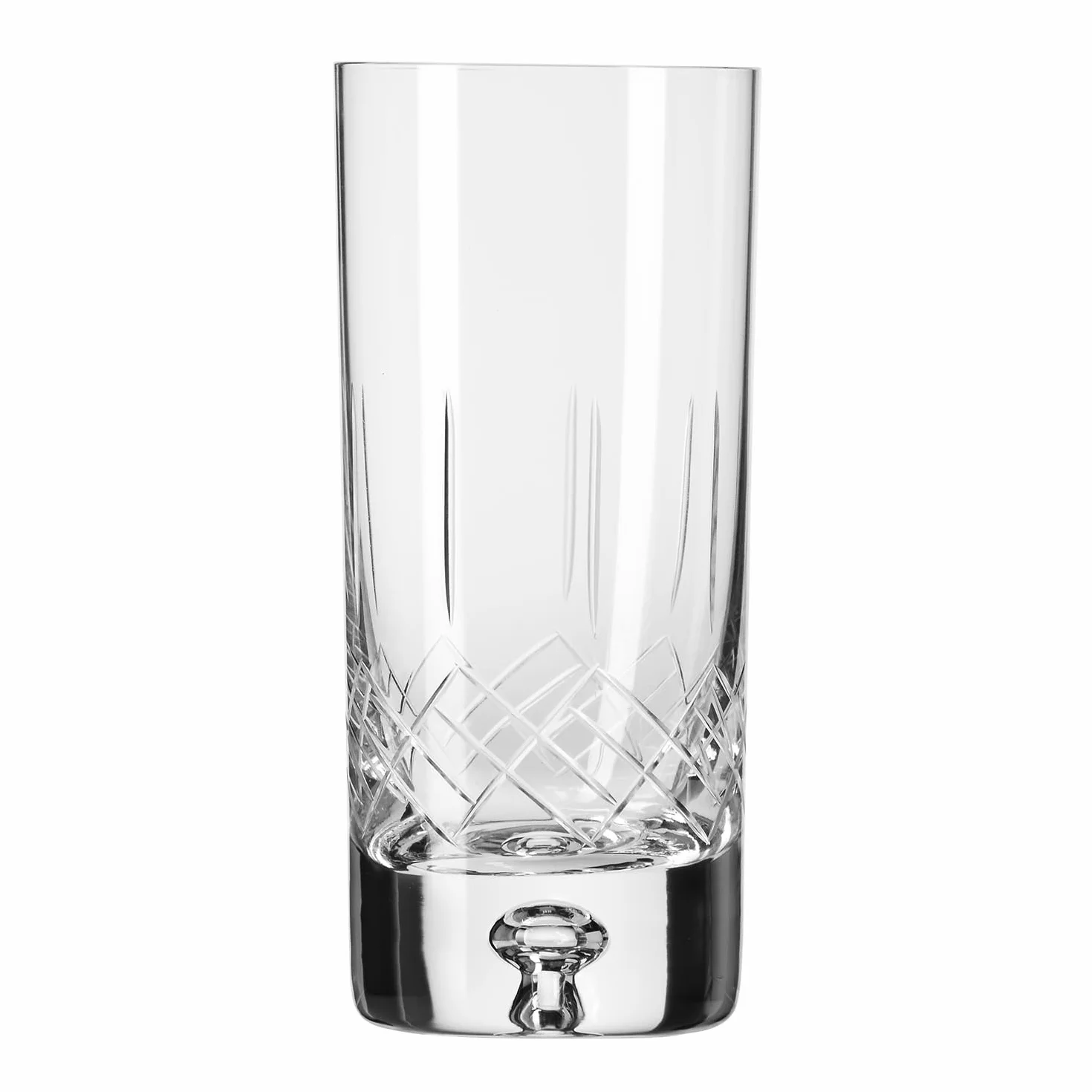 KROSNO Saga Szklanki do Whisky, Wody i Koktajli 300 ml, 4 Szt., Kryształowe, Cięte Szkło, Luksusowe Szklanki do Drinków i Alkoholu