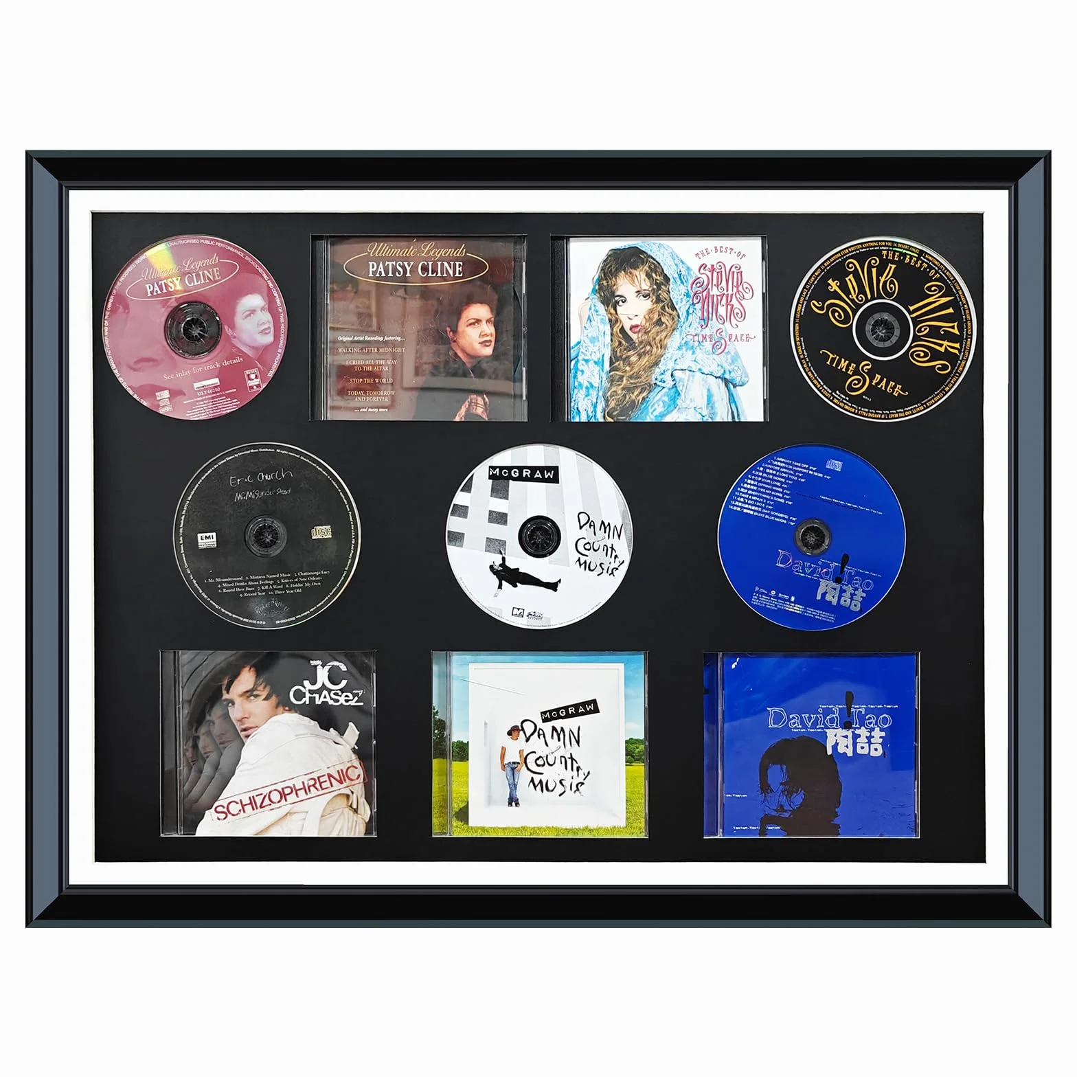 Etui do przechowywania płyt CD/DVD, organizer do przechowywania płyt, drewniana ramka na płyty CD/DVD, ramka ekspozycyjna Signe Dalbum, prezent na okładkę albumu, wystrój domu miłośnika muzyki